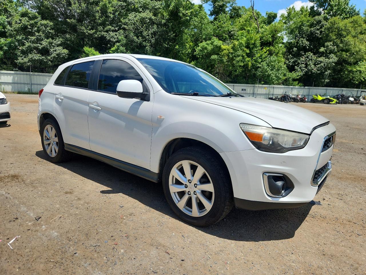 2015 Mitsubishi Outlander Sport Es White vin: 4A4AR3AW0FE027363
