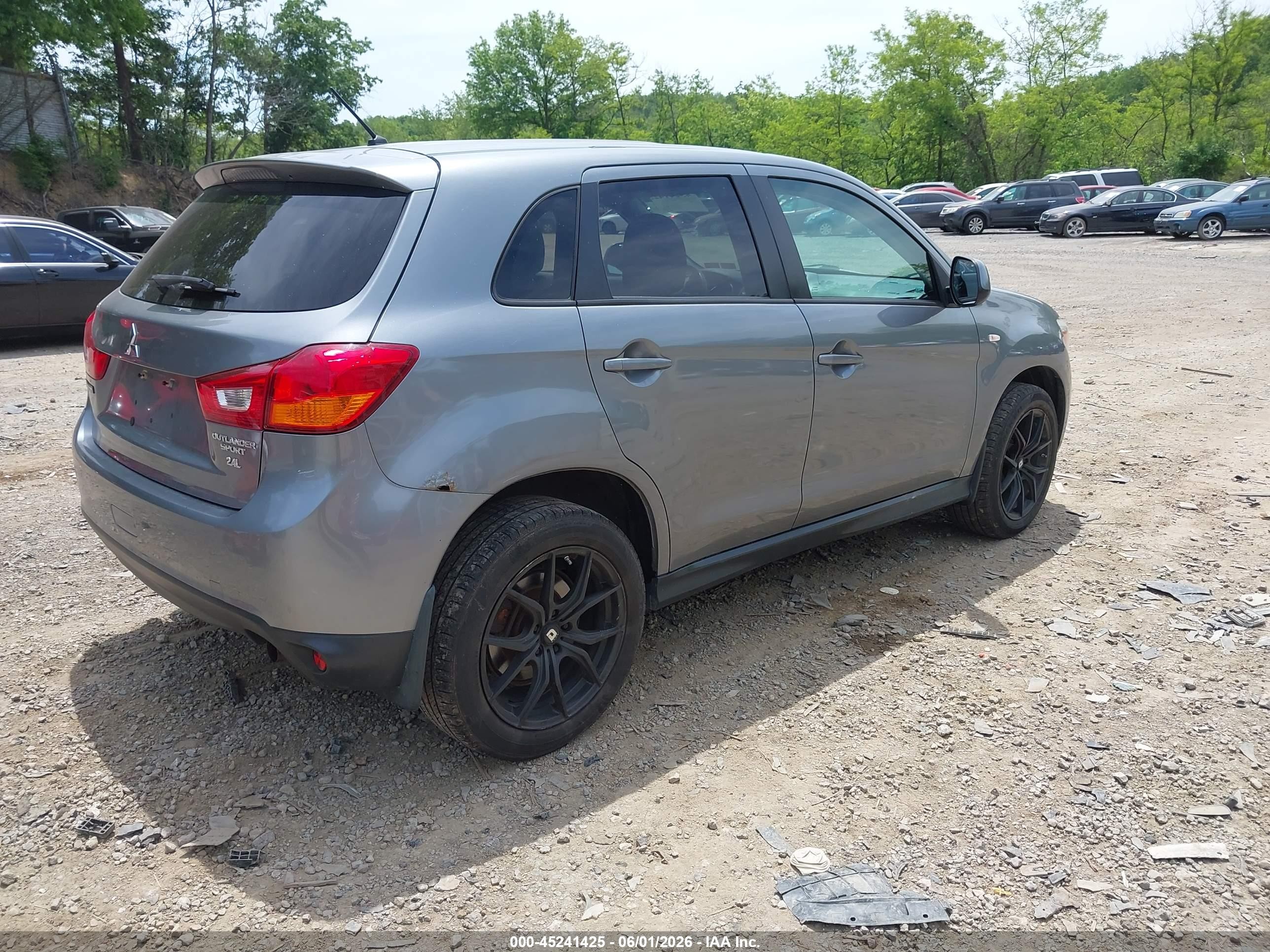 2015 Mitsubishi Outlander Sport Es Gray vin: 4A4AR3AW0FE057415