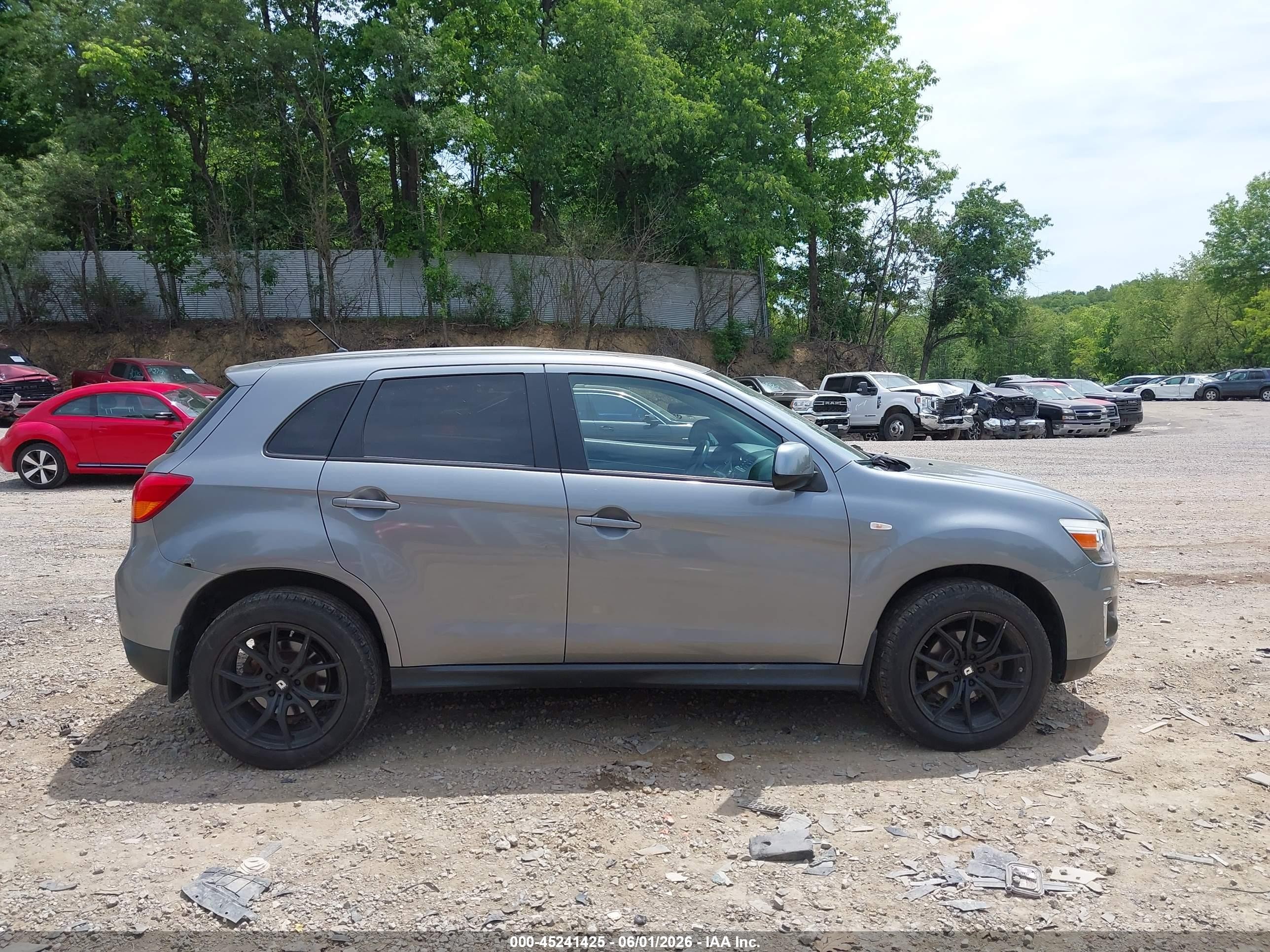 2015 Mitsubishi Outlander Sport Es Gray vin: 4A4AR3AW0FE057415