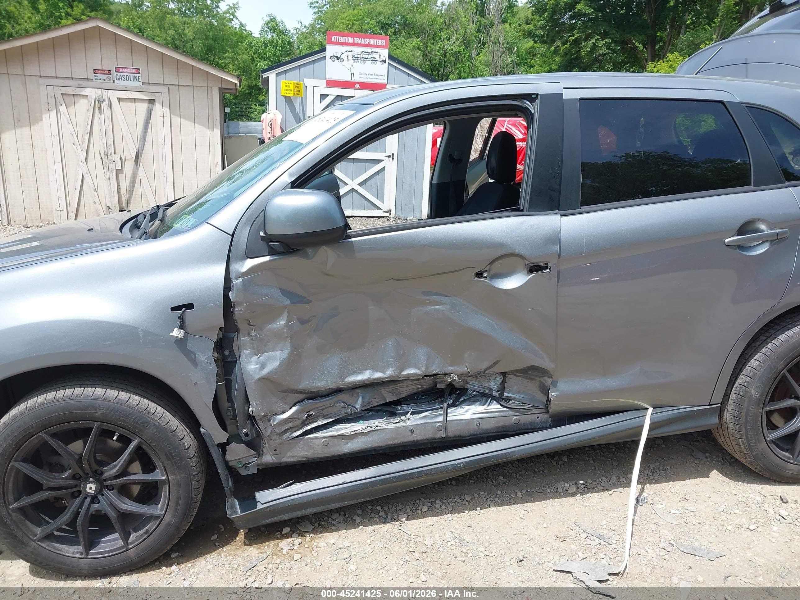 2015 Mitsubishi Outlander Sport Es Gray vin: 4A4AR3AW0FE057415