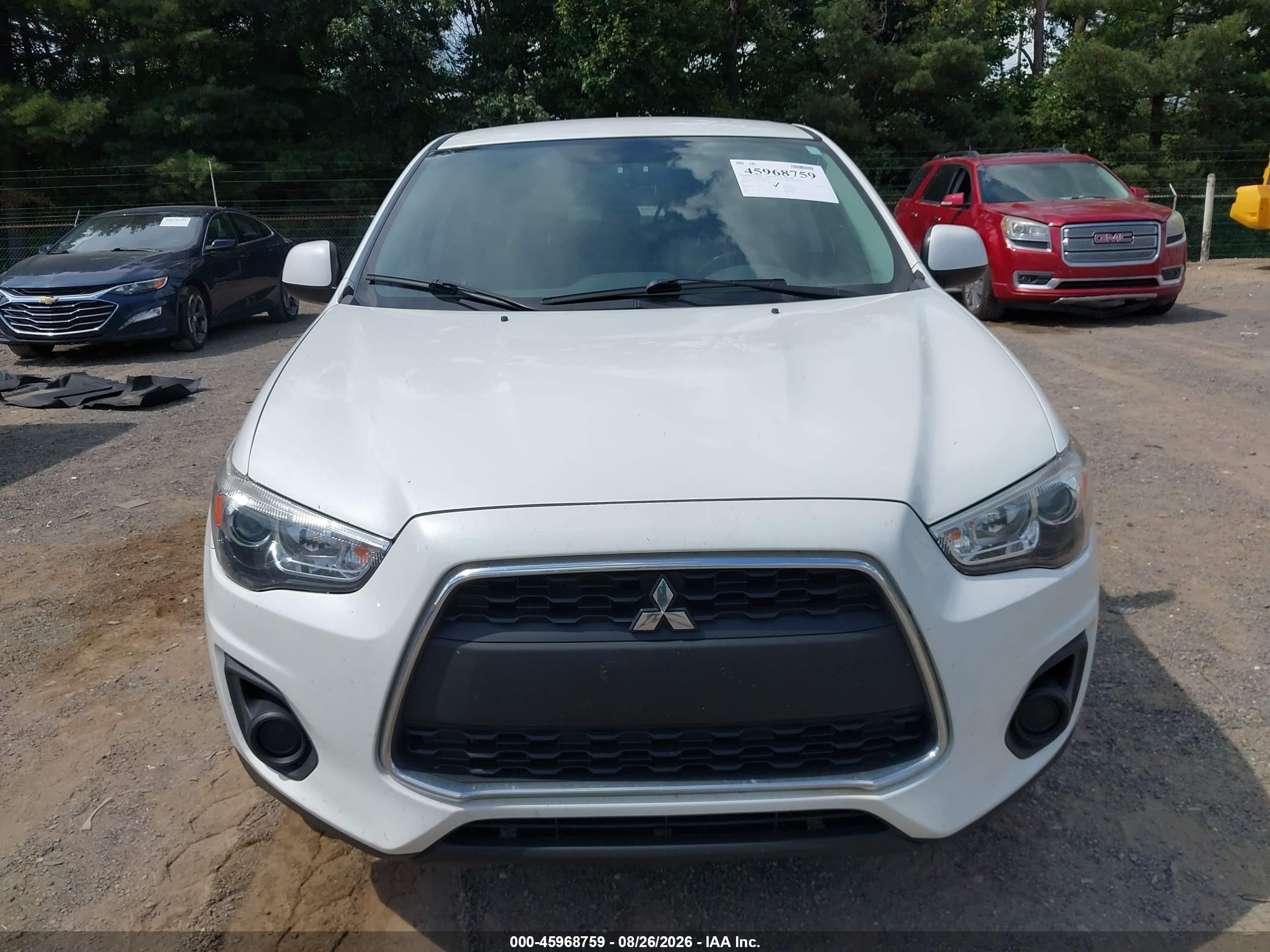 2015 Mitsubishi Outlander Sport Es White vin: 4A4AR3AW1FE025217