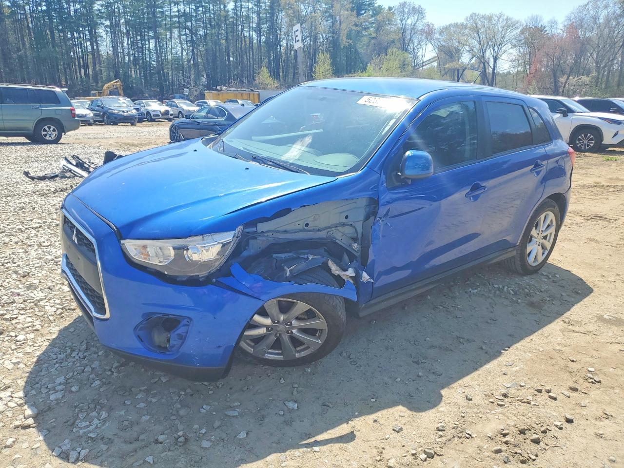 2015 Mitsubishi Outlander Sport Es Blue vin: 4A4AR3AW1FE035293