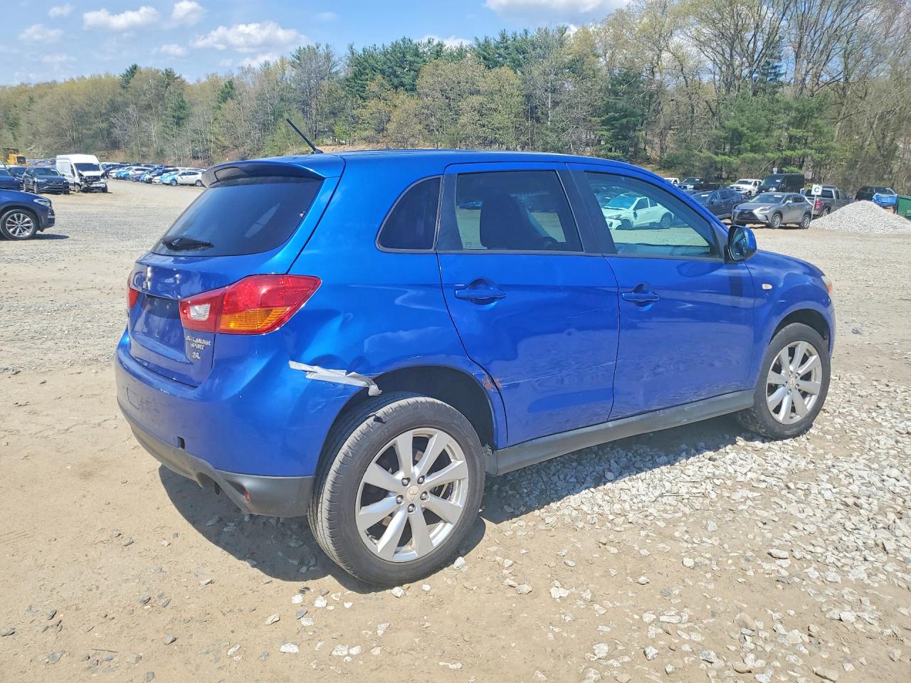 2015 Mitsubishi Outlander Sport Es Синий vin: 4A4AR3AW1FE035293