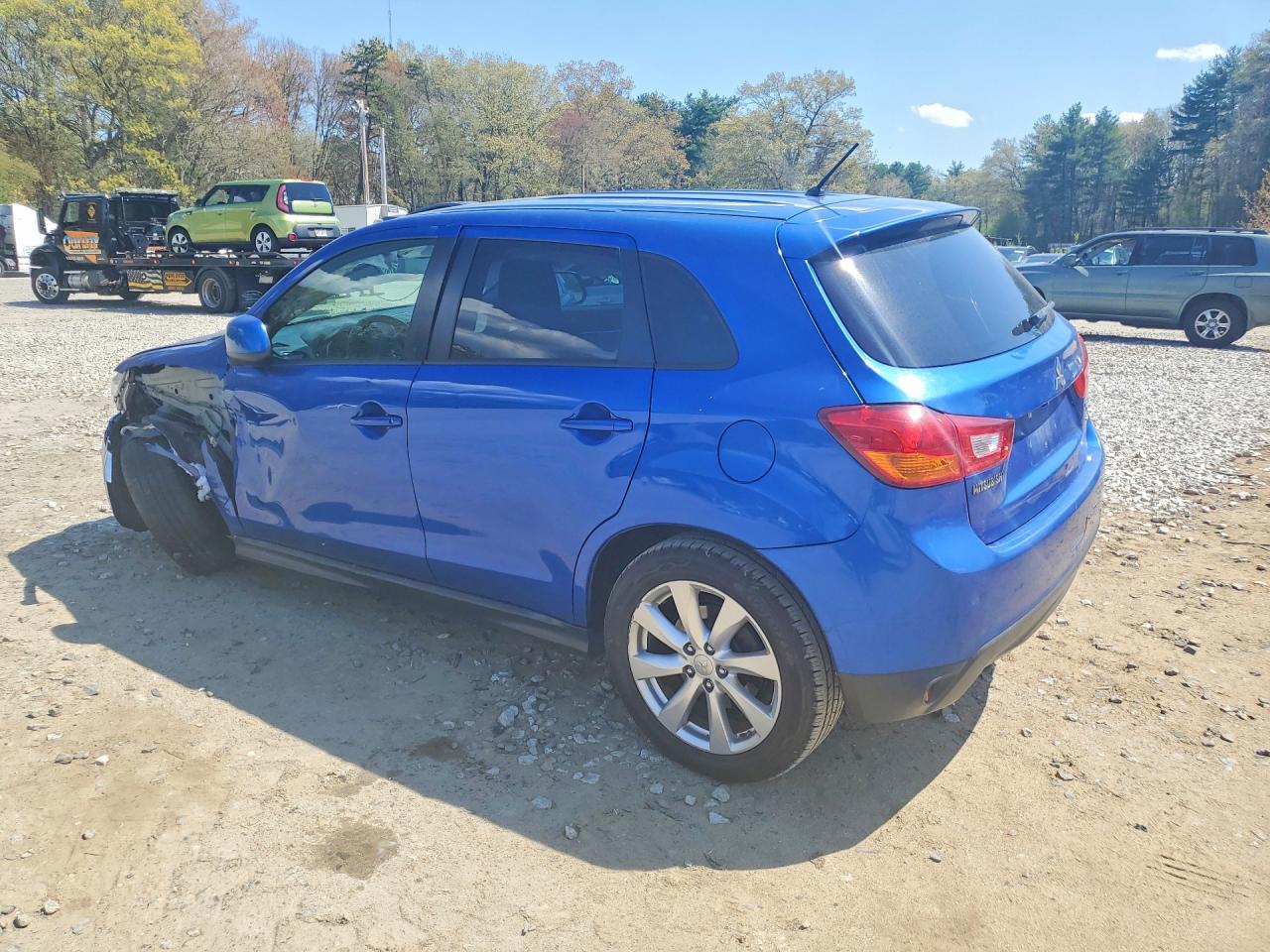 2015 Mitsubishi Outlander Sport Es Синий vin: 4A4AR3AW1FE035293