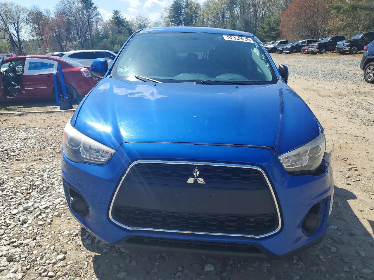 2015 Mitsubishi Outlander Sport Es Синий vin: 4A4AR3AW1FE035293