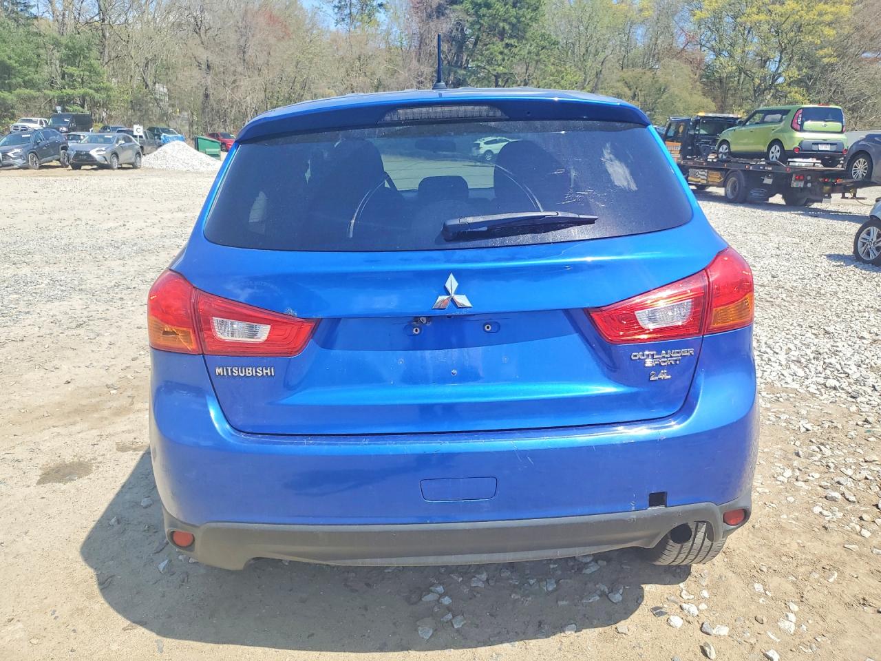 2015 Mitsubishi Outlander Sport Es Синий vin: 4A4AR3AW1FE035293