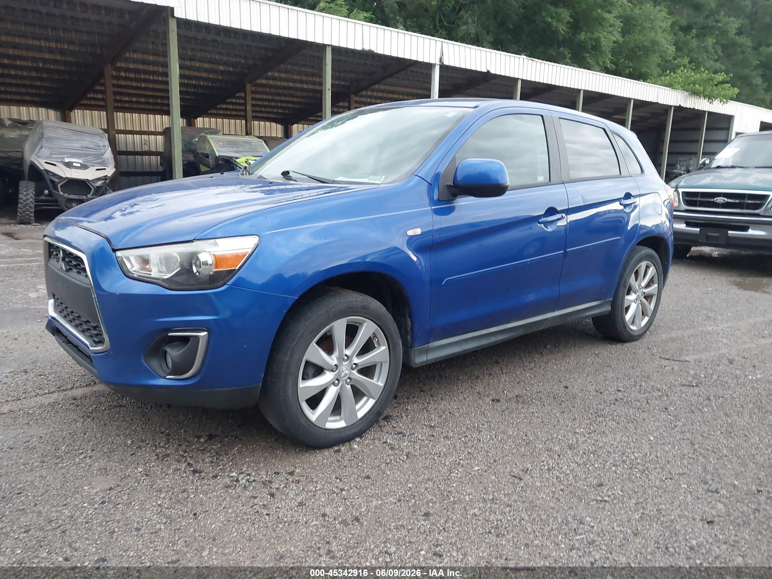 2015 Mitsubishi Outlander Sport Es Blue vin: 4A4AR3AW1FE048481