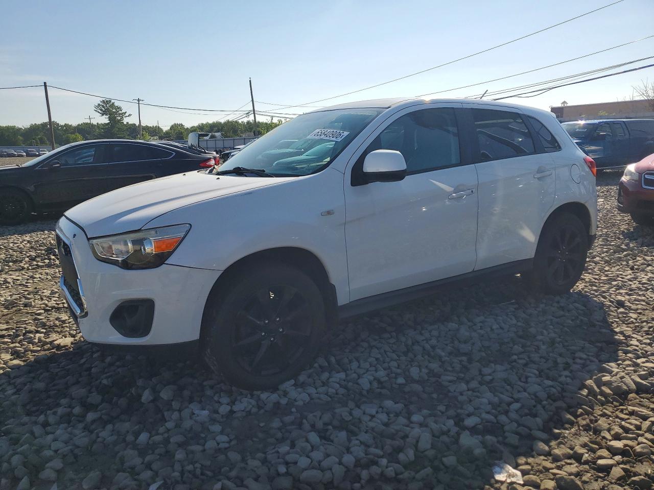 2015 Mitsubishi Outlander Sport Es White vin: 4A4AR3AW1FE059206