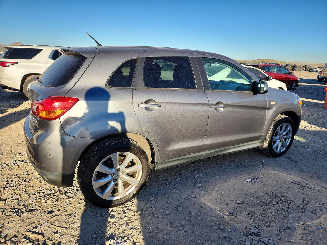 2015 Mitsubishi Outlander Sport Es Gray vin: 4A4AR3AW9FE051922