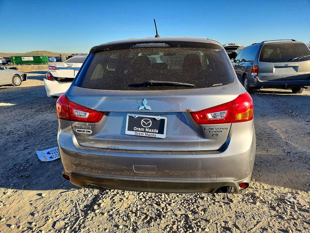 2015 Mitsubishi Outlander Sport Es Gray vin: 4A4AR3AW9FE051922