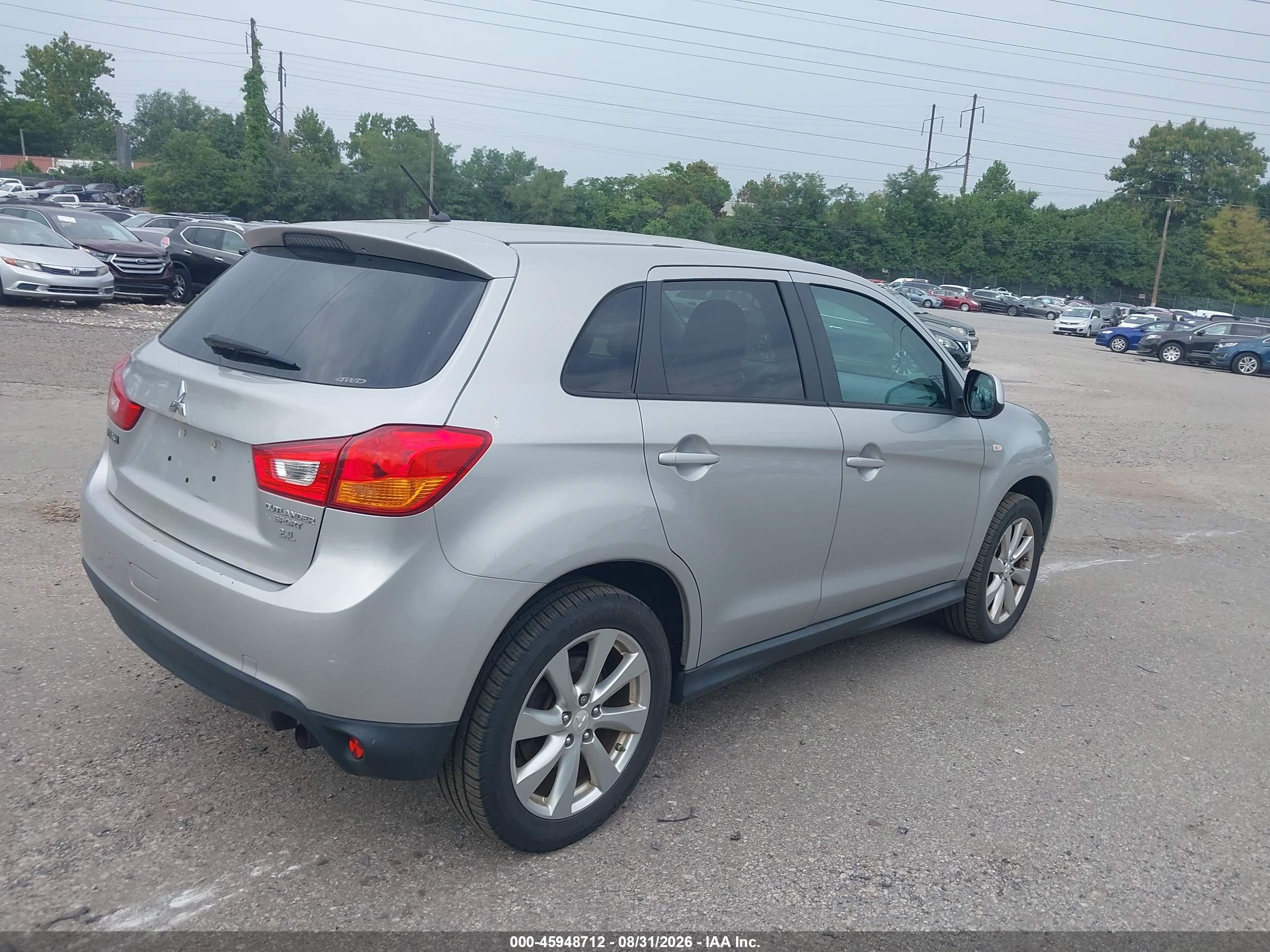 2015 Mitsubishi Outlander Sport Es Silver vin: 4A4AR3AW9FE052956