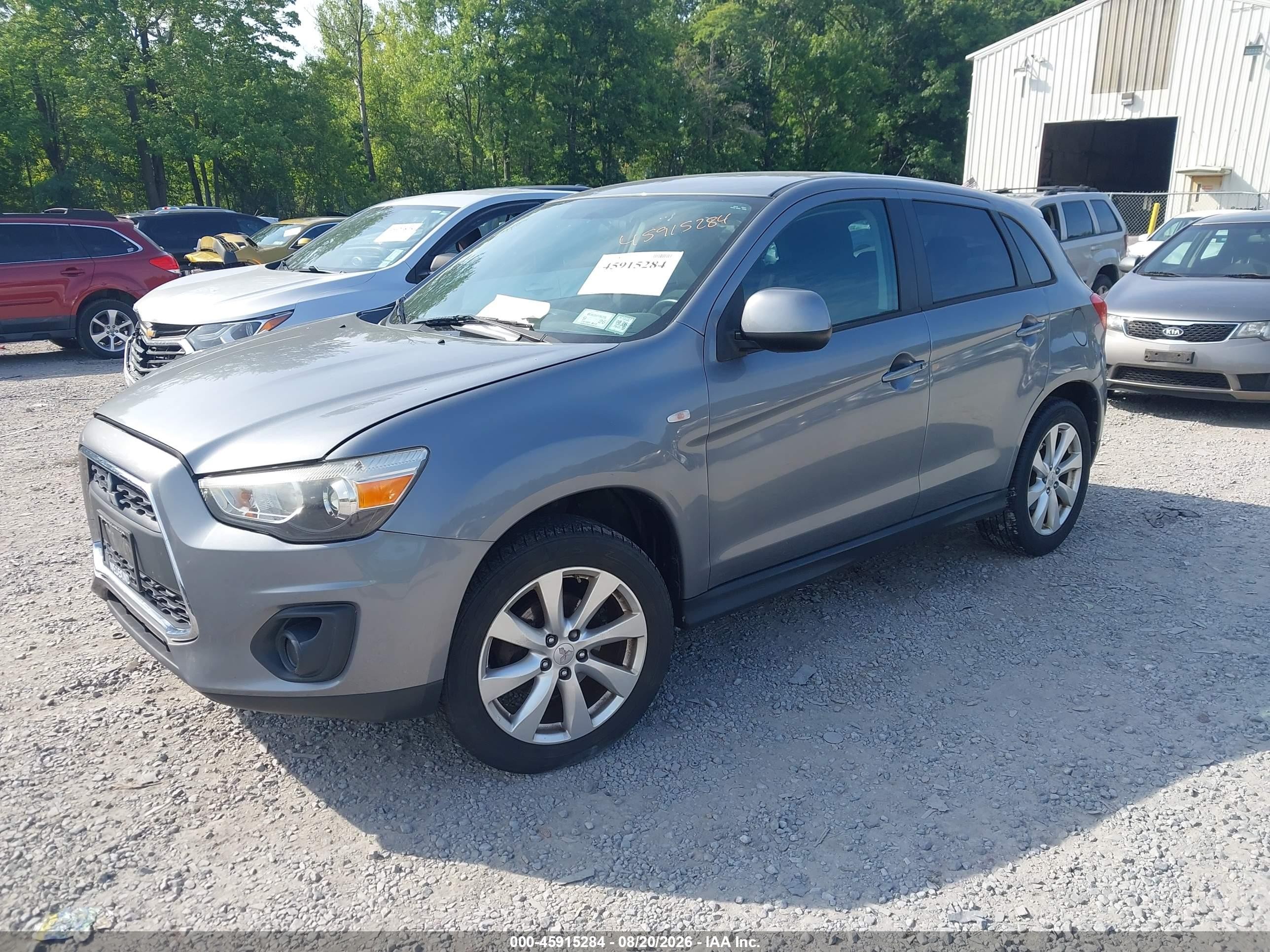 2015 Mitsubishi Outlander Sport Es Gray vin: 4A4AR3AWXFE028522