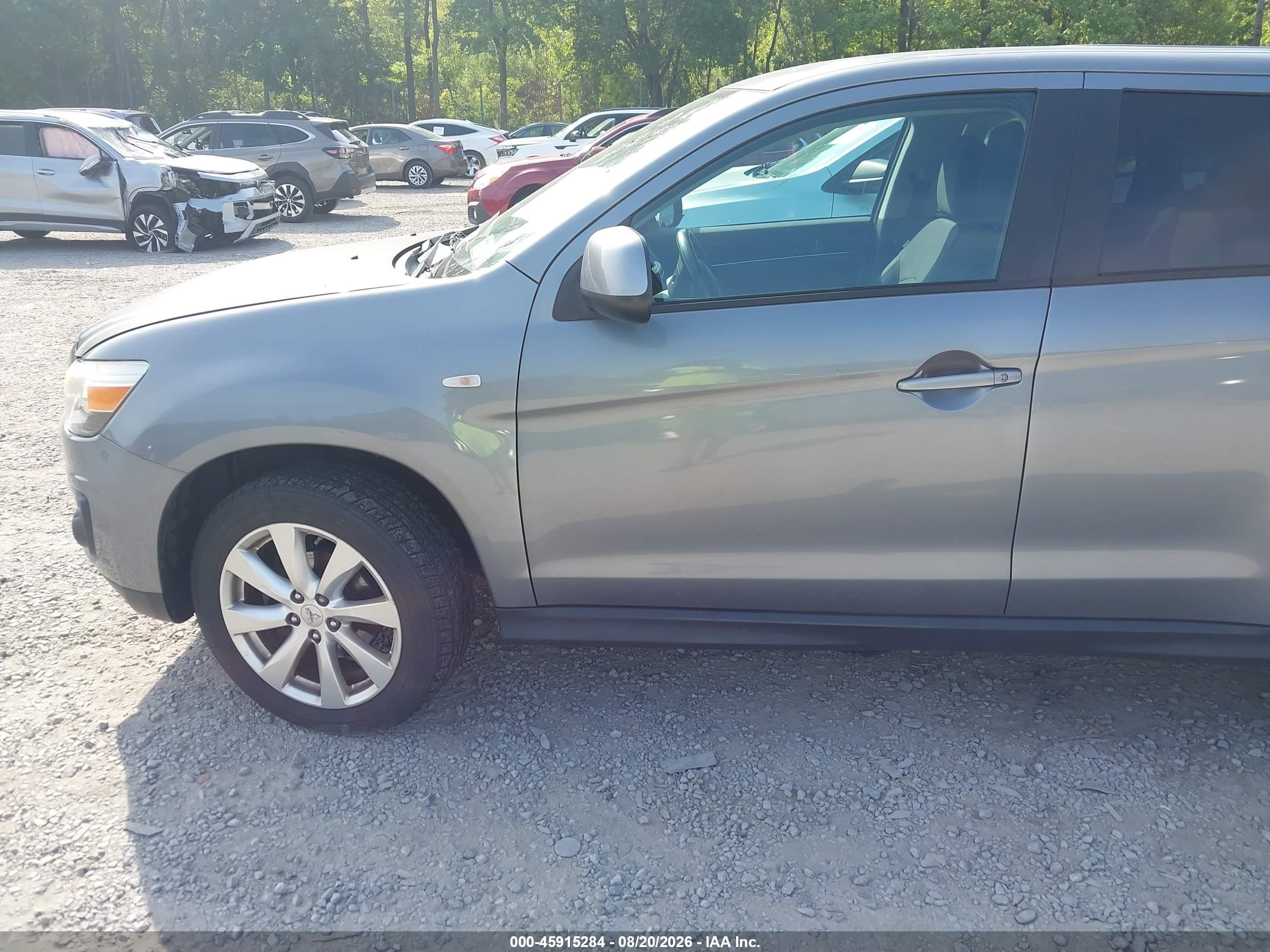 2015 Mitsubishi Outlander Sport Es Gray vin: 4A4AR3AWXFE028522