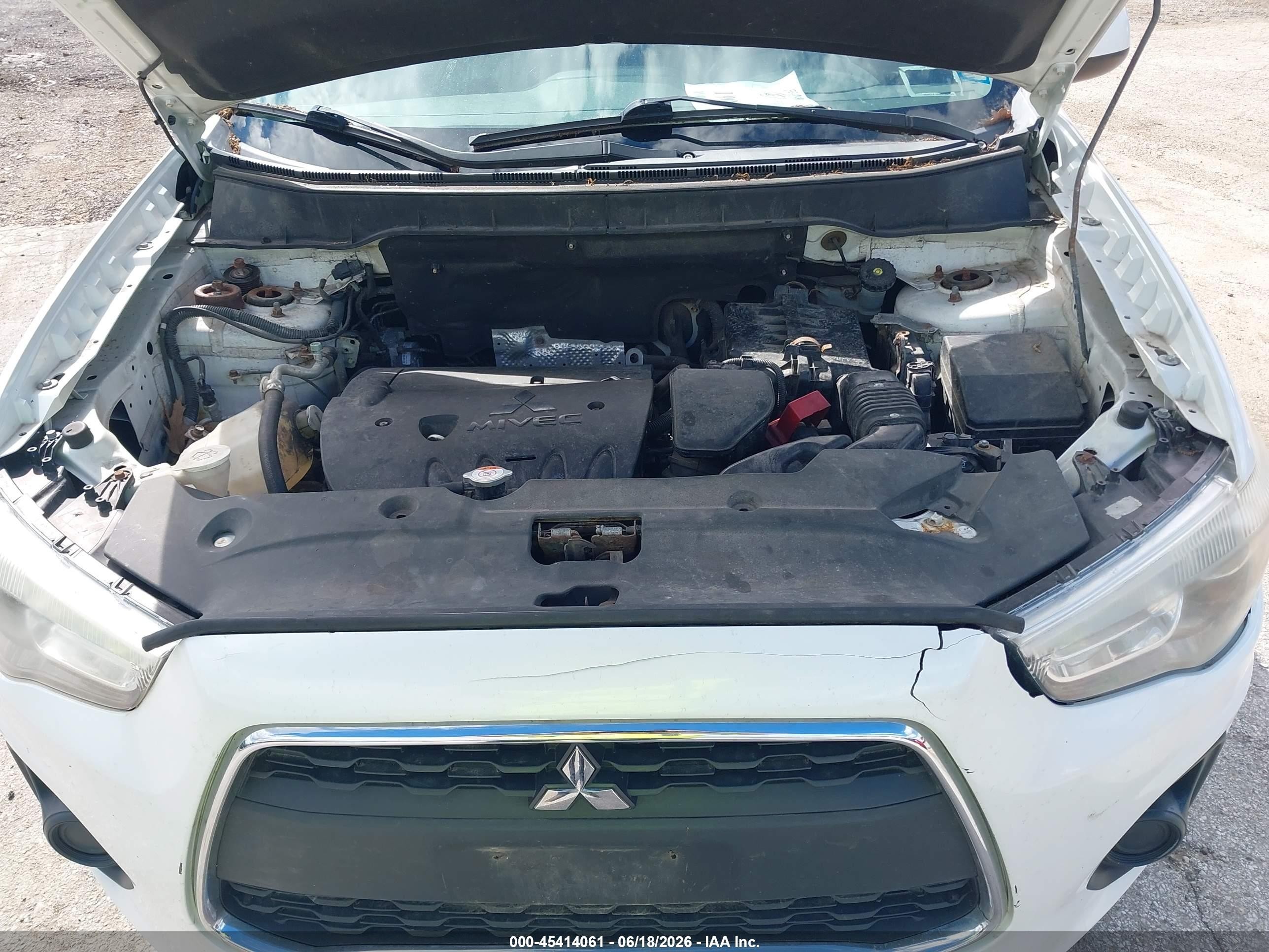 2015 Mitsubishi Outlander Sport Es White vin: 4A4AR3AWXFE036040