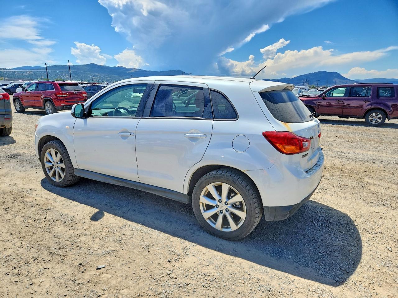 2015 Mitsubishi Outlander Sport Es White vin: 4A4AR3AWXFE046955