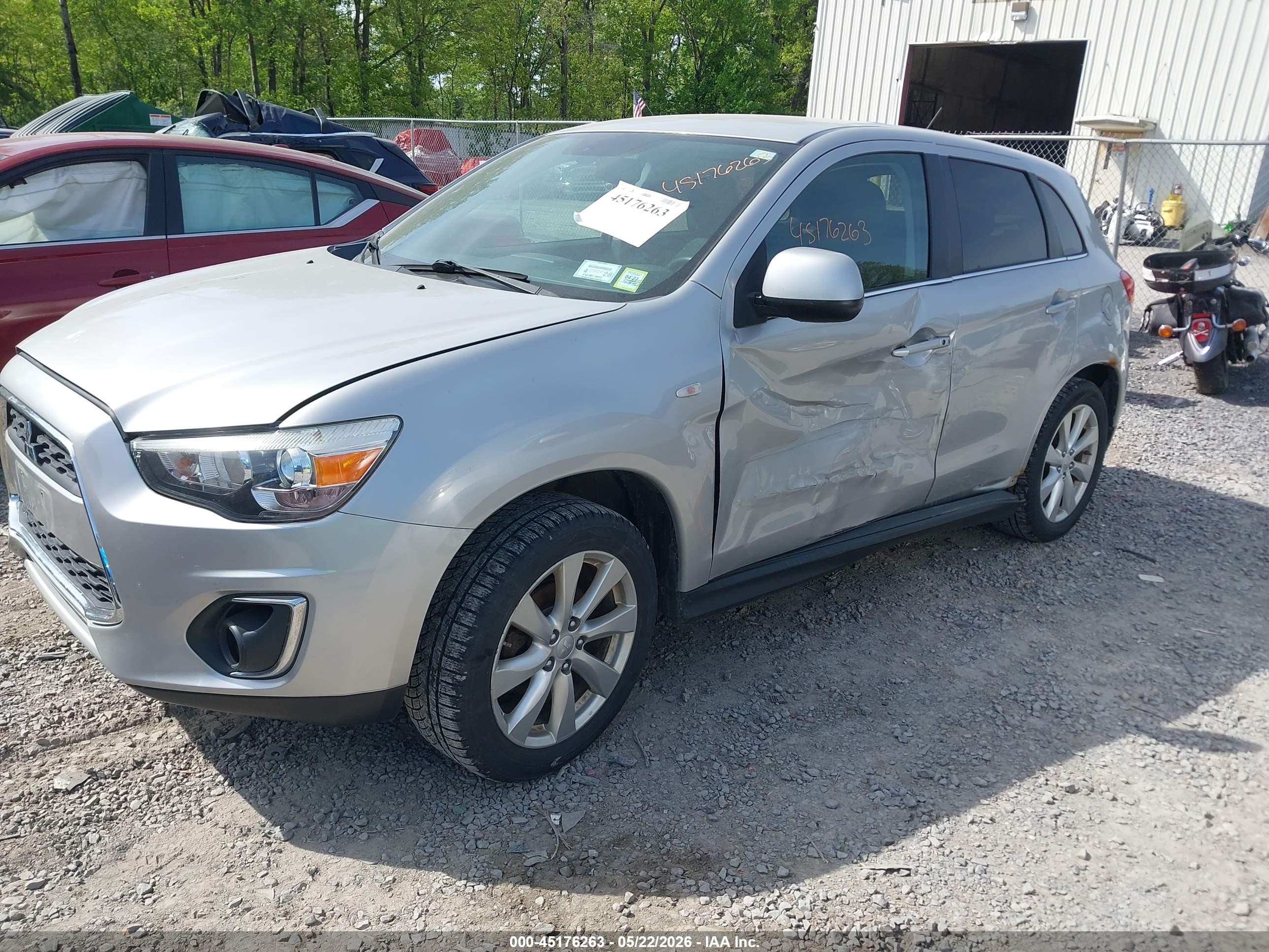 2014 Mitsubishi Outlander Sport Se Silver vin: 4A4AR4AU0EE007360