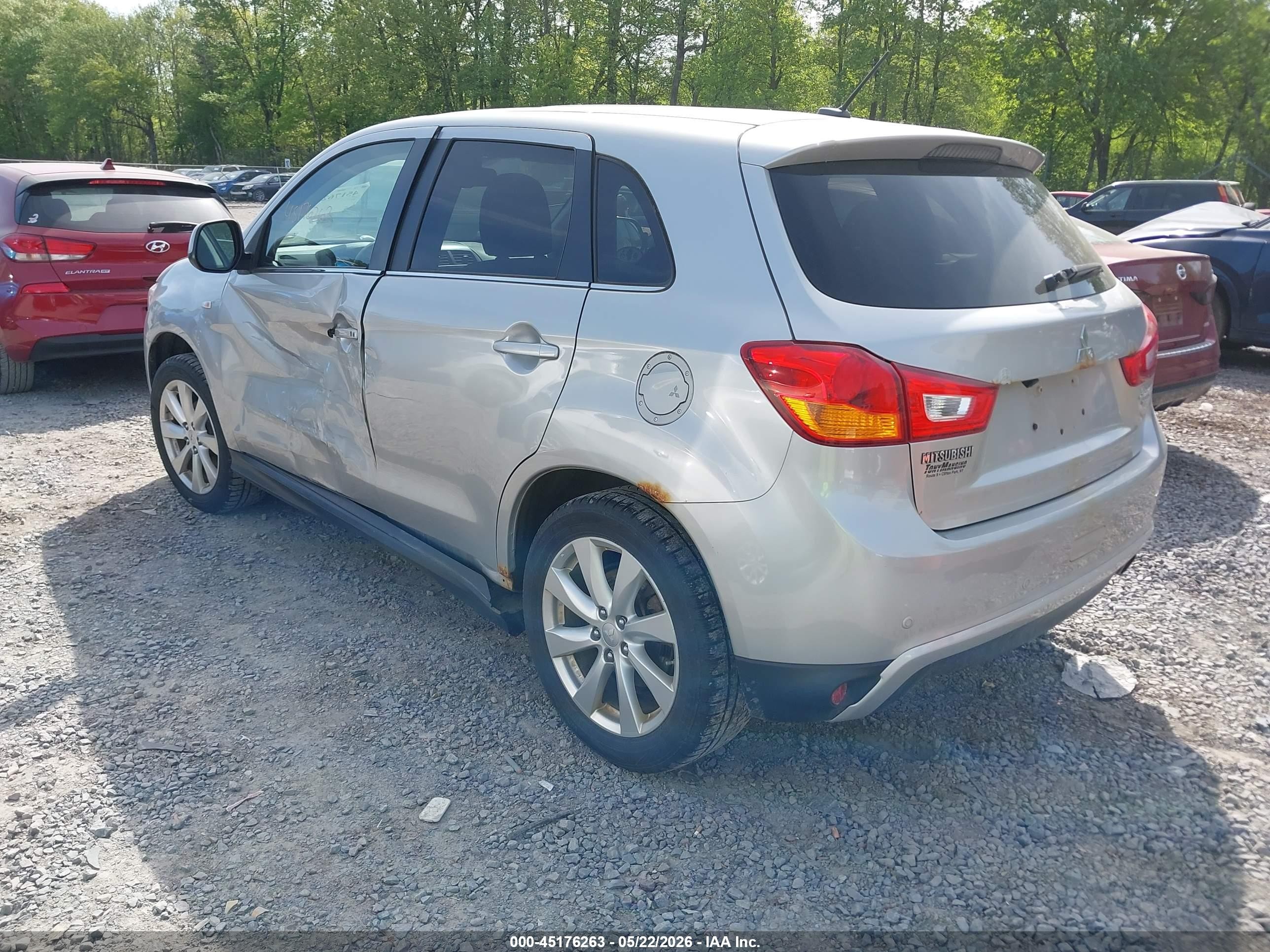 2014 Mitsubishi Outlander Sport Se Silver vin: 4A4AR4AU0EE007360
