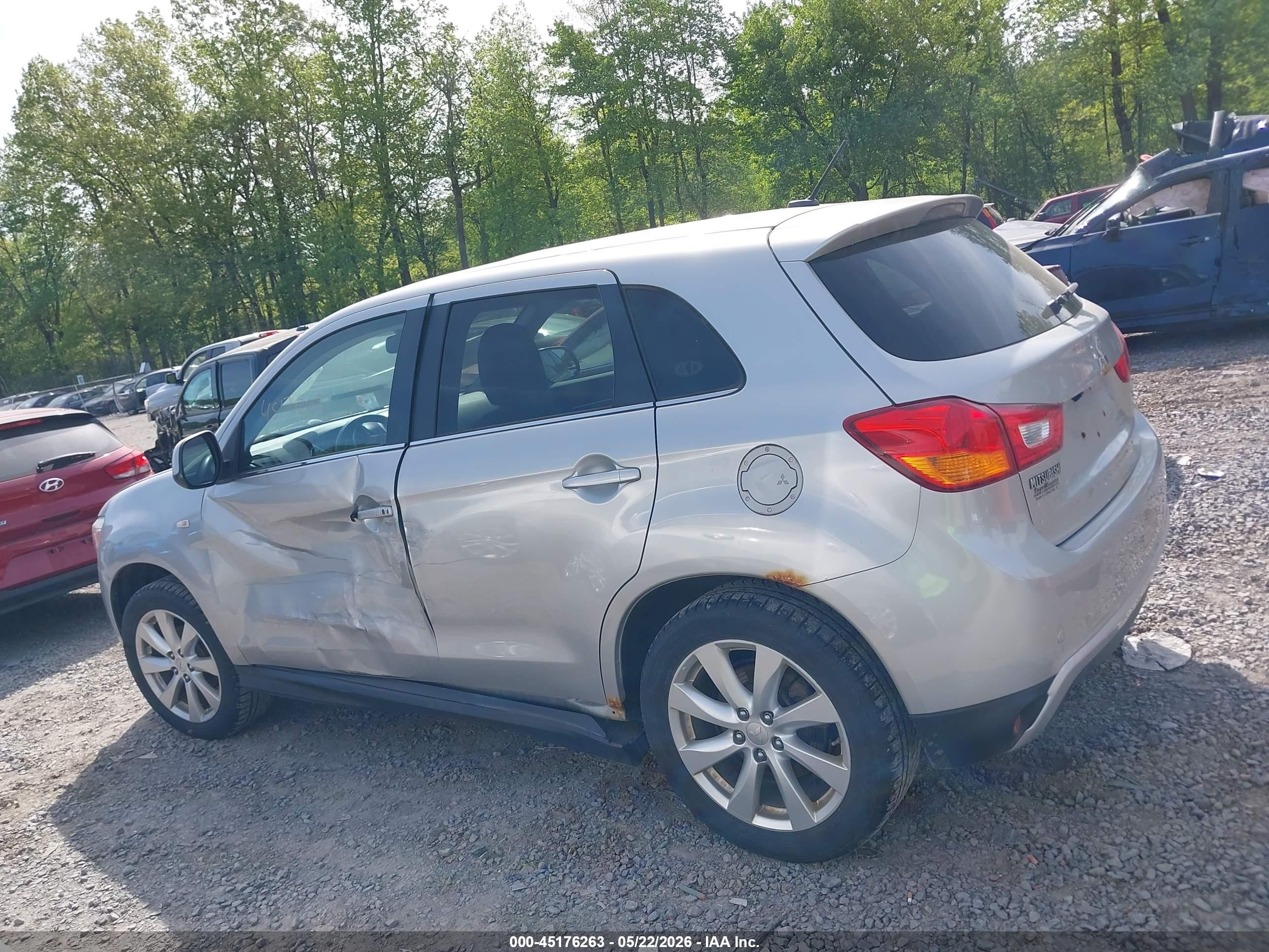 2014 Mitsubishi Outlander Sport Se Silver vin: 4A4AR4AU0EE007360