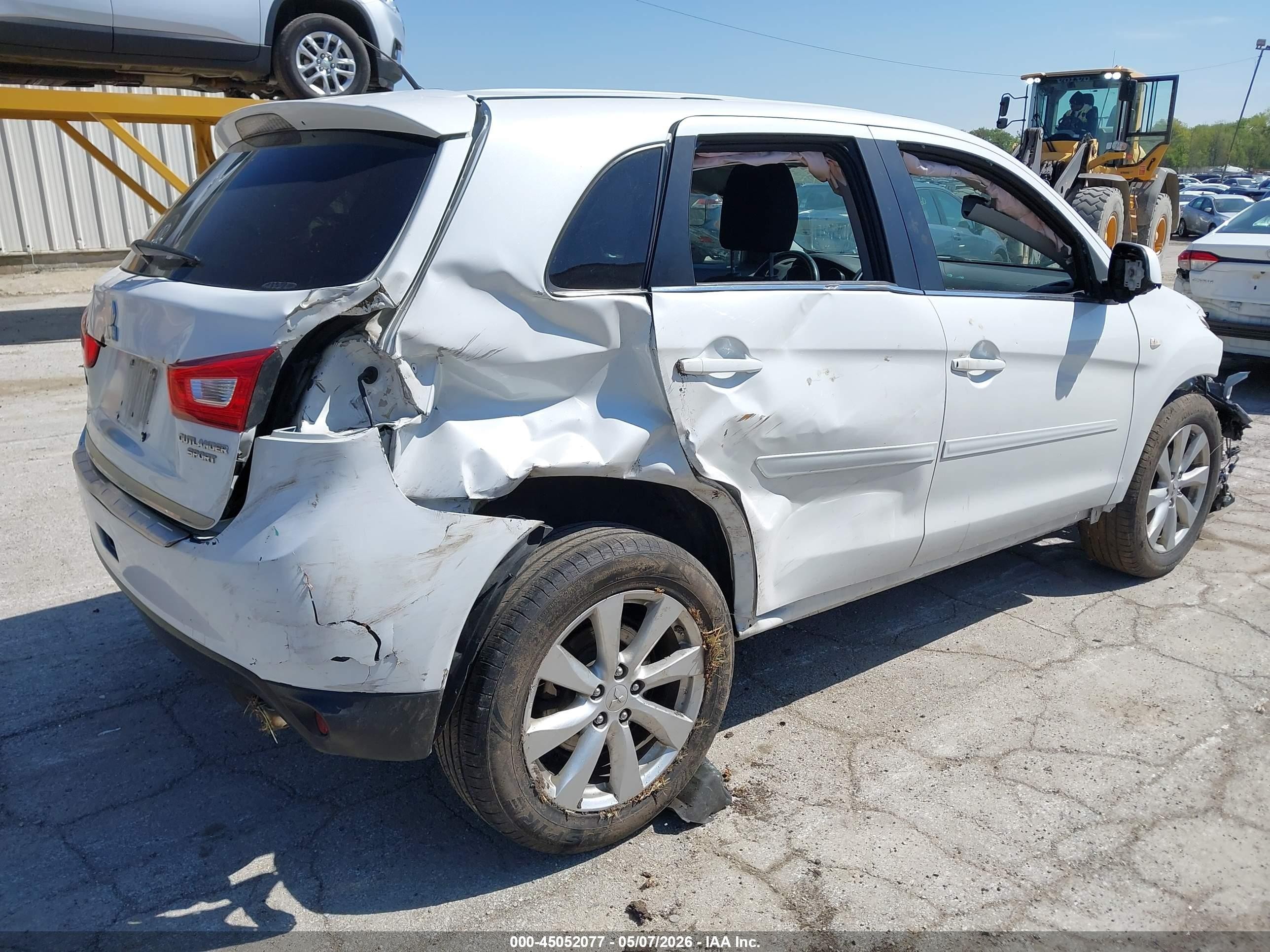 2015 Mitsubishi Outlander Sport Se White vin: 4A4AR4AU0FE001611