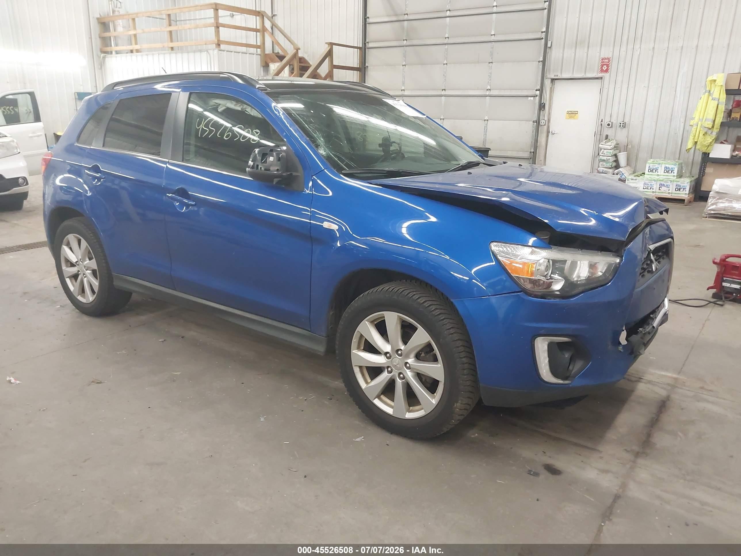 2015 Mitsubishi Outlander Sport Se Blue vin: 4A4AR4AU0FE015489