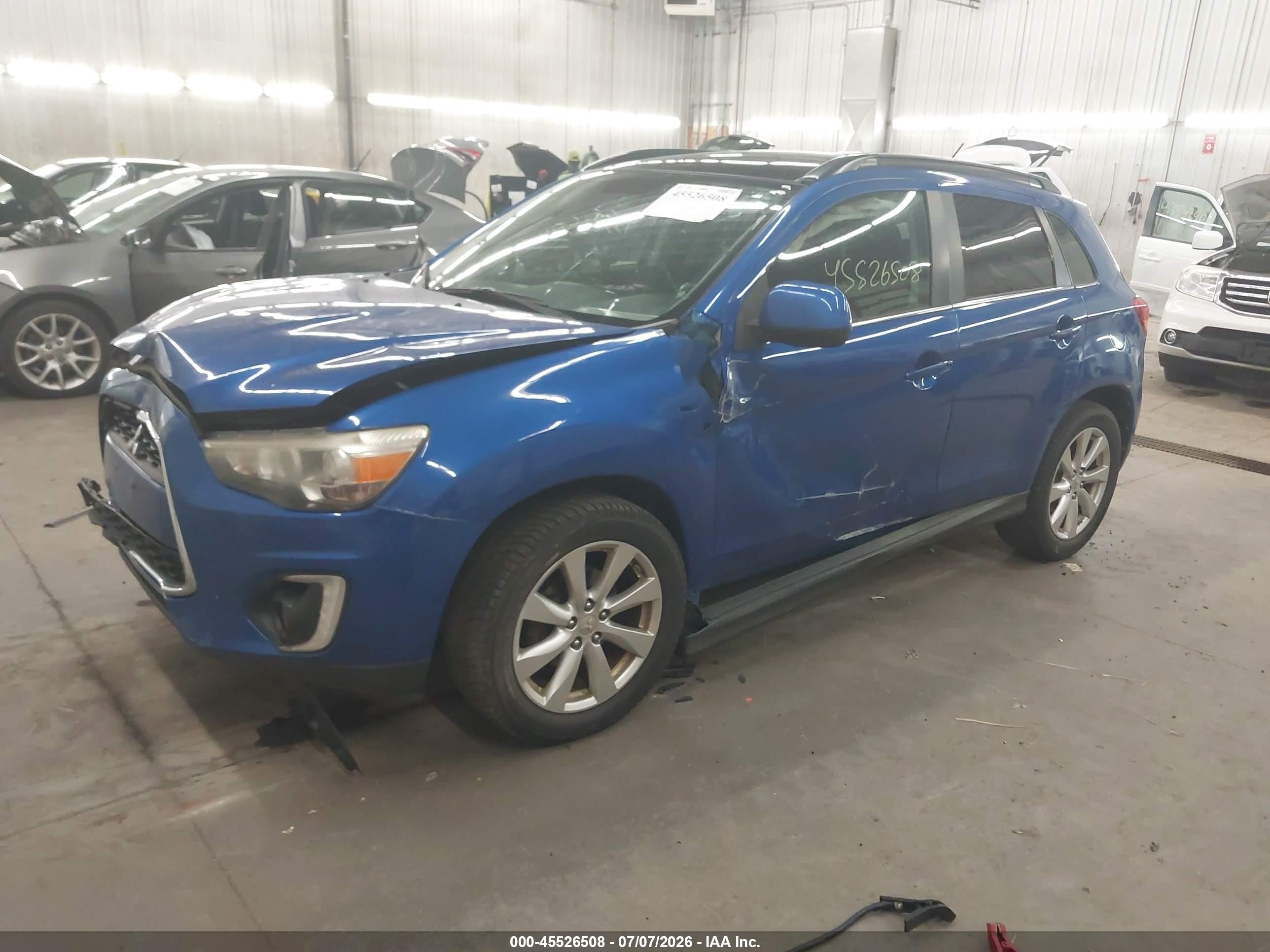 2015 Mitsubishi Outlander Sport Se Blue vin: 4A4AR4AU0FE015489