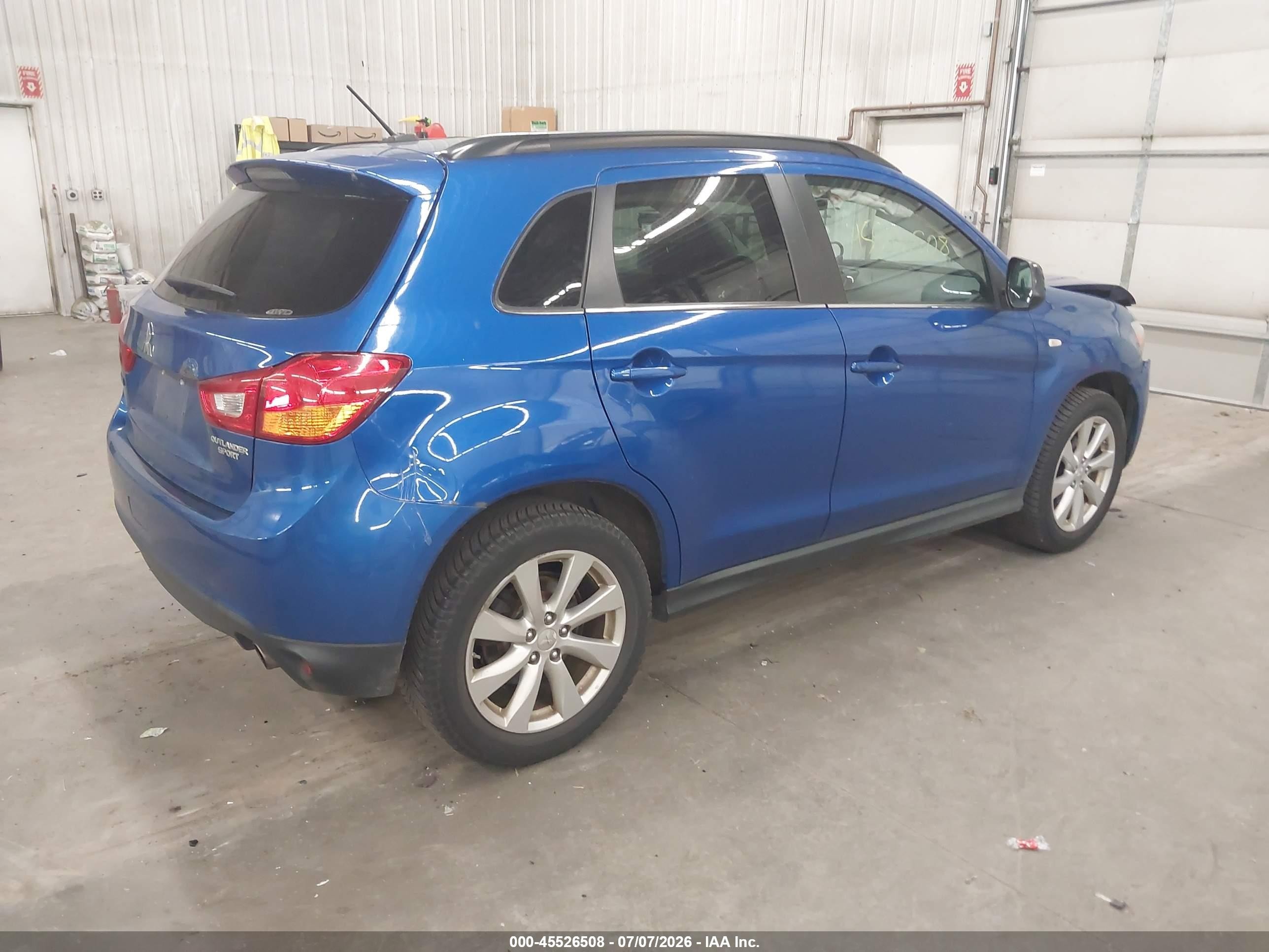 2015 Mitsubishi Outlander Sport Se Blue vin: 4A4AR4AU0FE015489