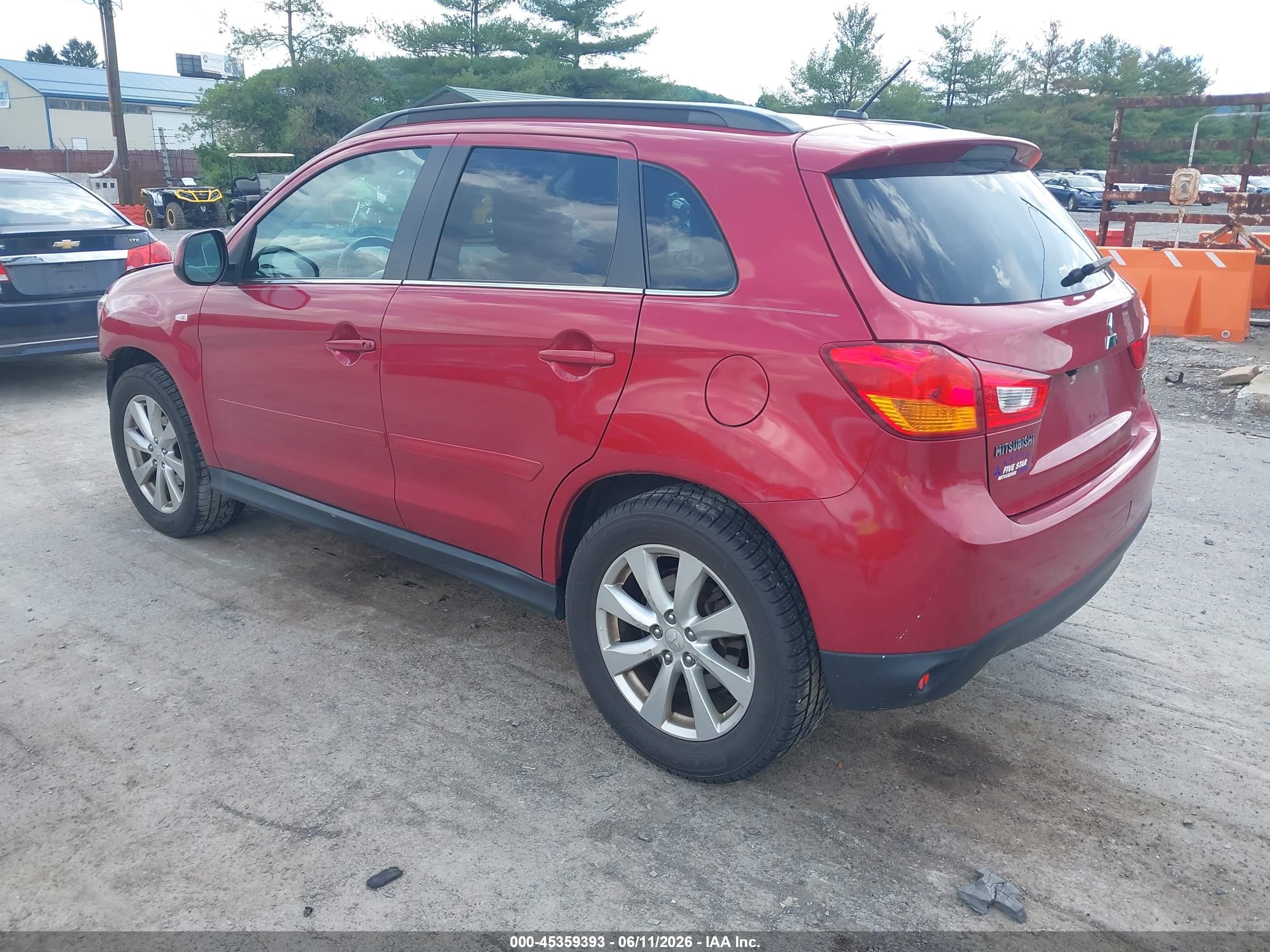 2015 Mitsubishi Outlander Sport Se Красный vin: 4A4AR4AU0FE022975