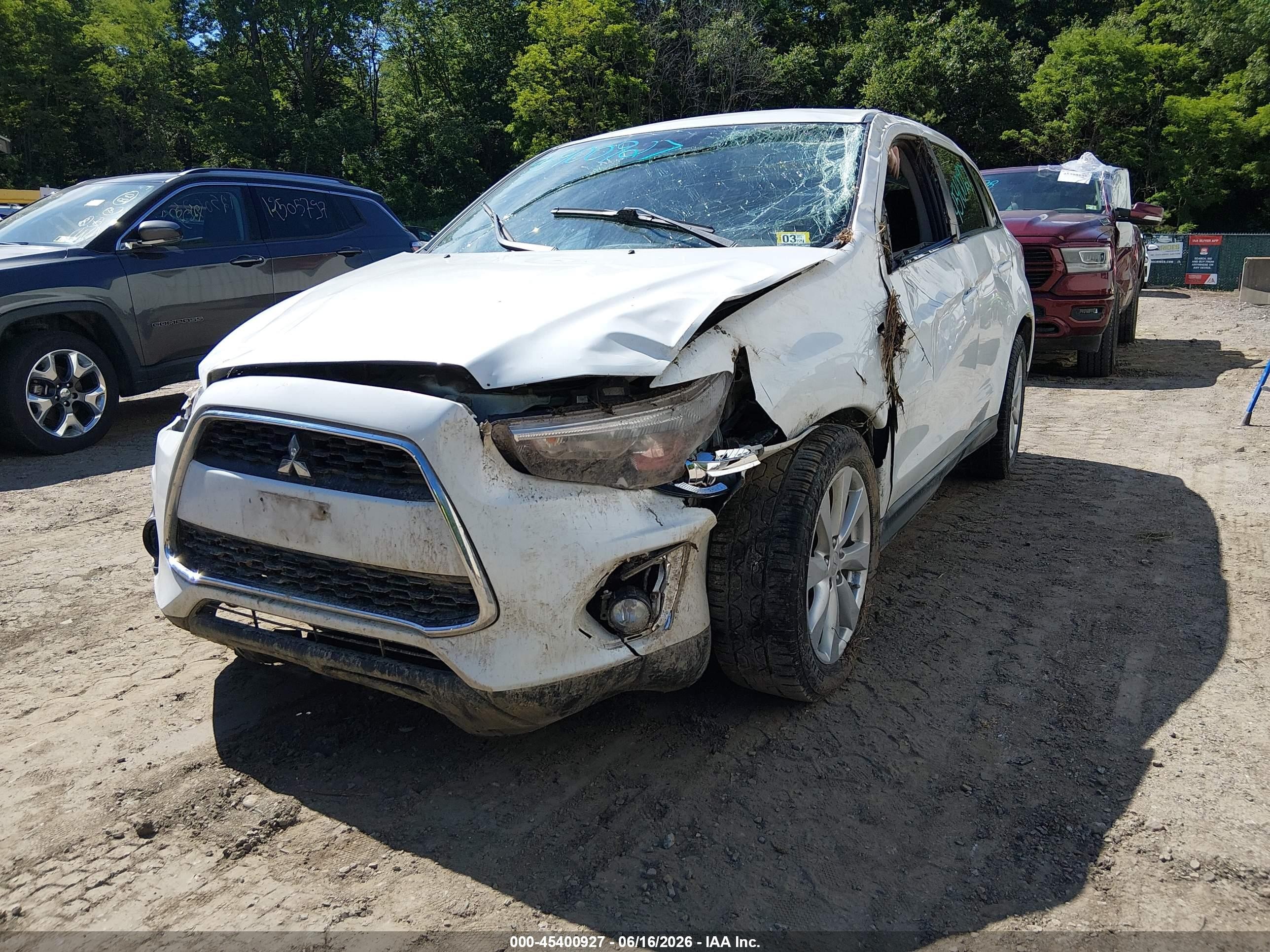2015 Mitsubishi Outlander Sport Se White vin: 4A4AR4AU1FE025514