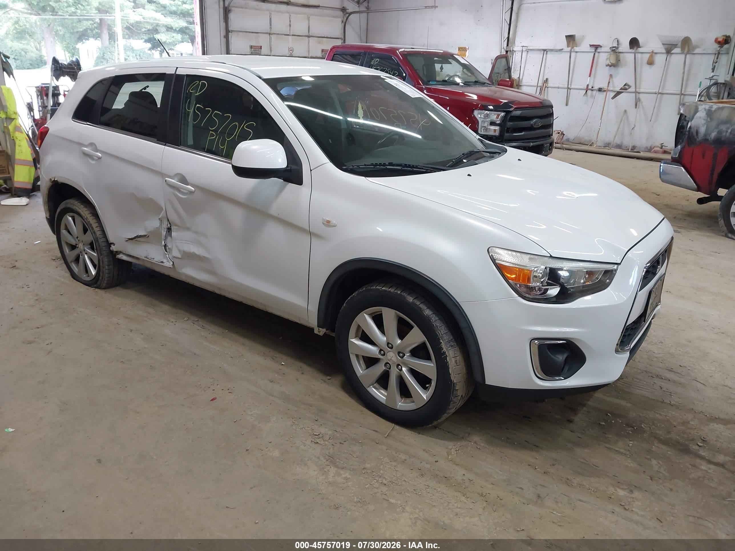 2014 Mitsubishi Outlander Sport Se Белый vin: 4A4AR4AU2EE004654