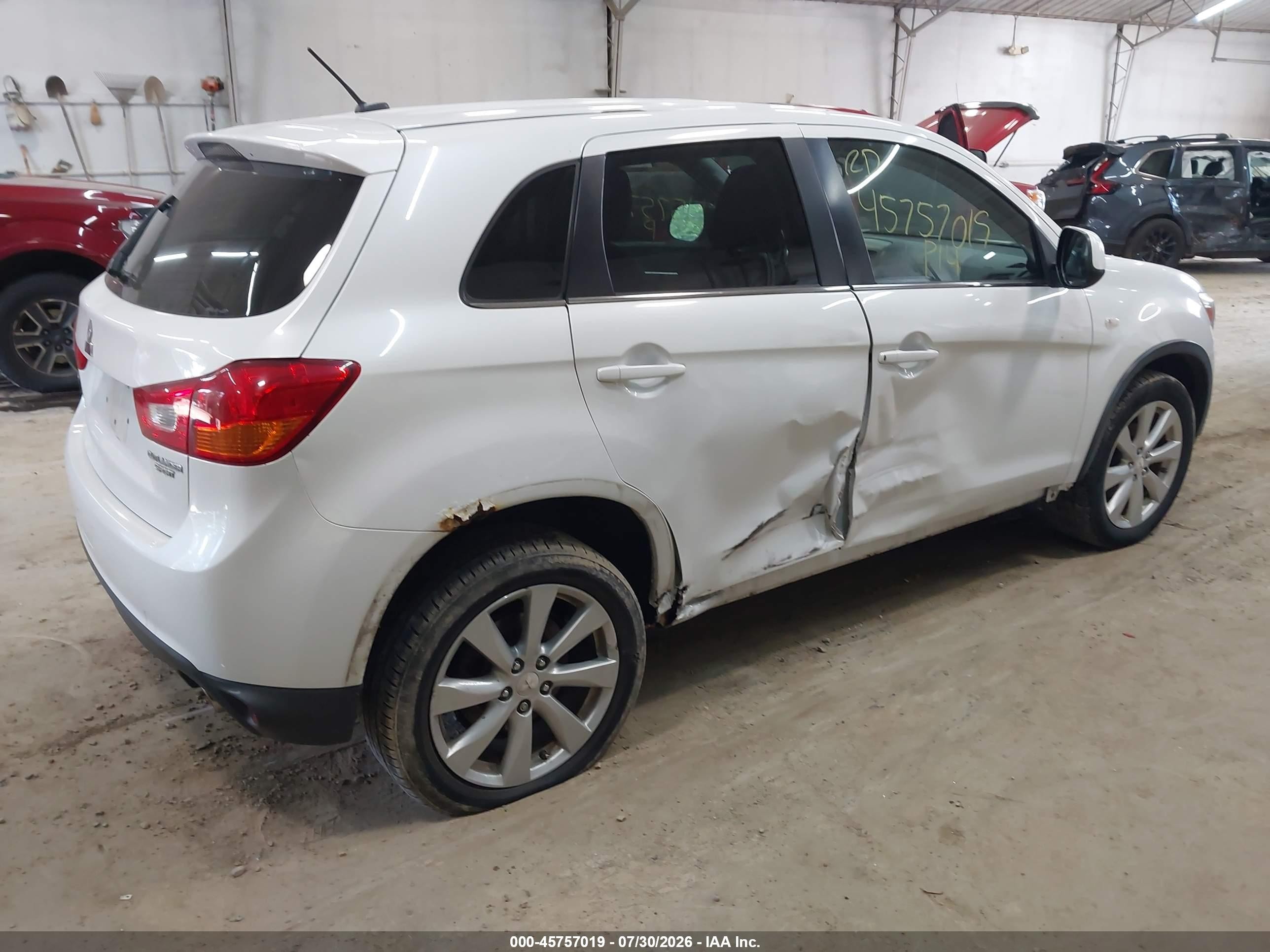 2014 Mitsubishi Outlander Sport Se Белый vin: 4A4AR4AU2EE004654