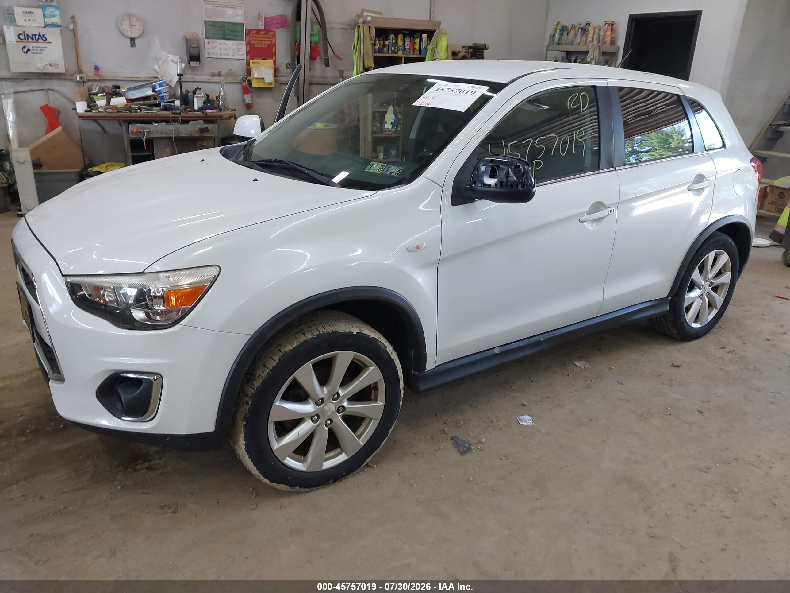 2014 Mitsubishi Outlander Sport Se Белый vin: 4A4AR4AU2EE004654