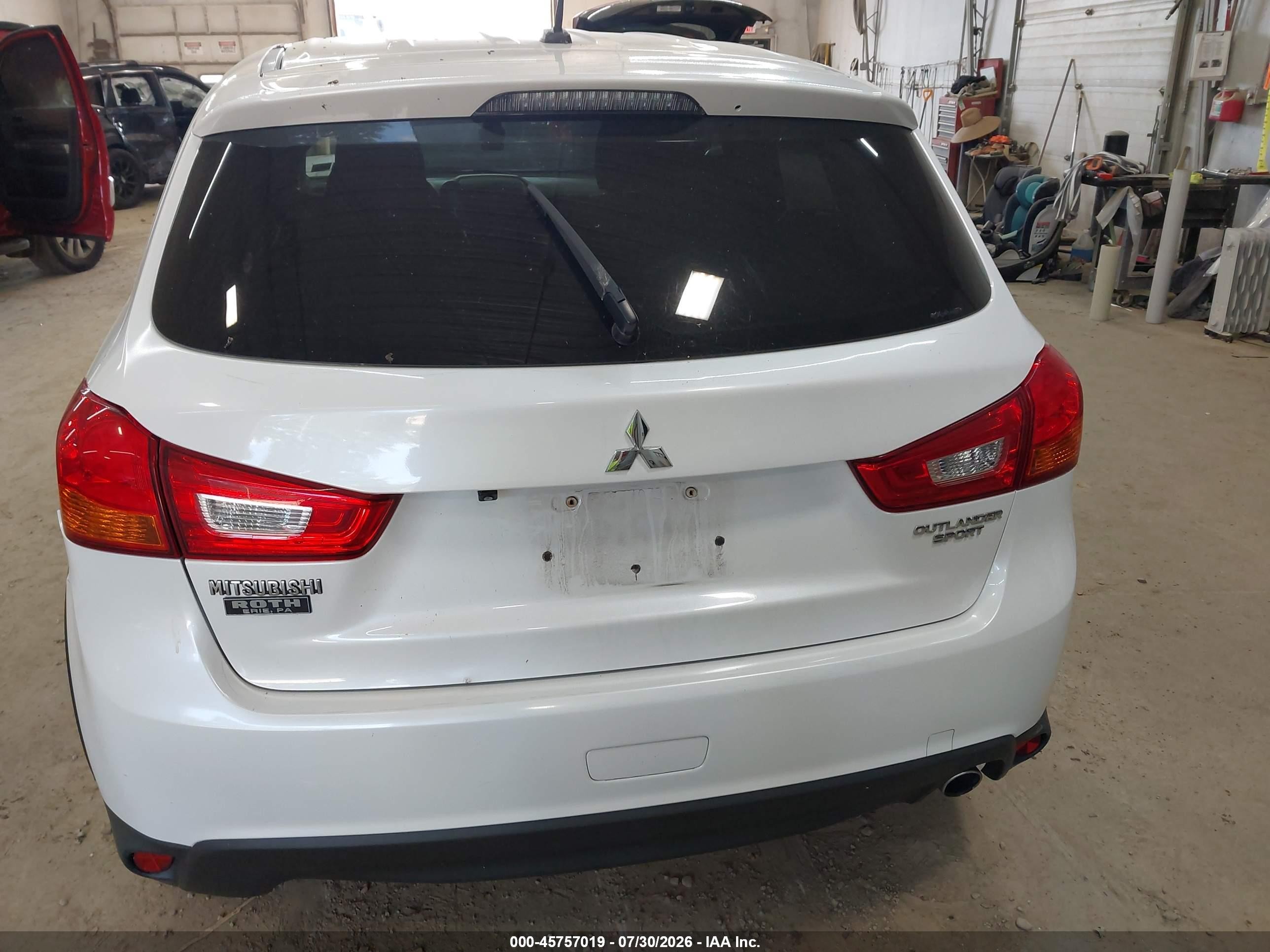 2014 Mitsubishi Outlander Sport Se Белый vin: 4A4AR4AU2EE004654