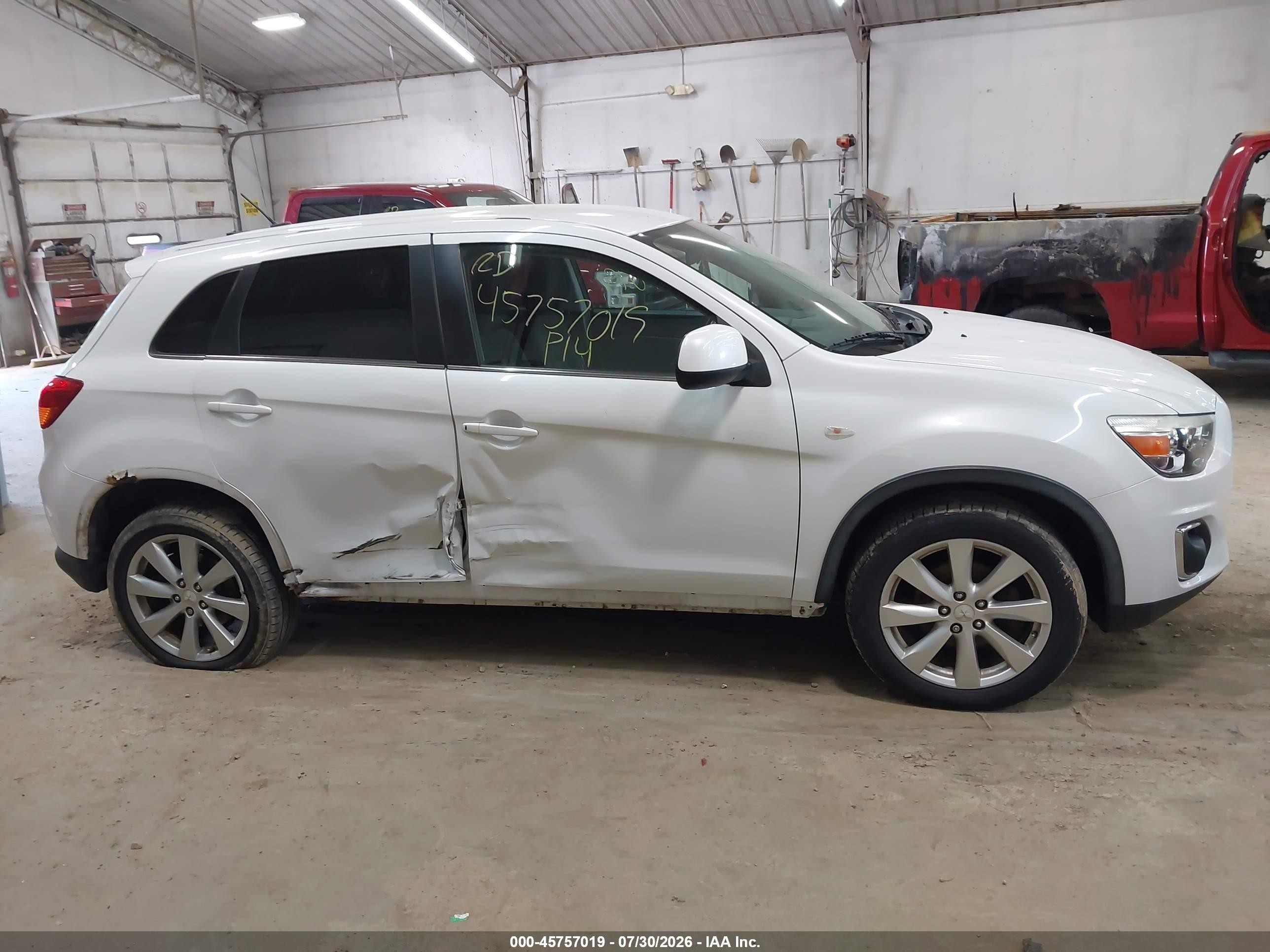 2014 Mitsubishi Outlander Sport Se Белый vin: 4A4AR4AU2EE004654