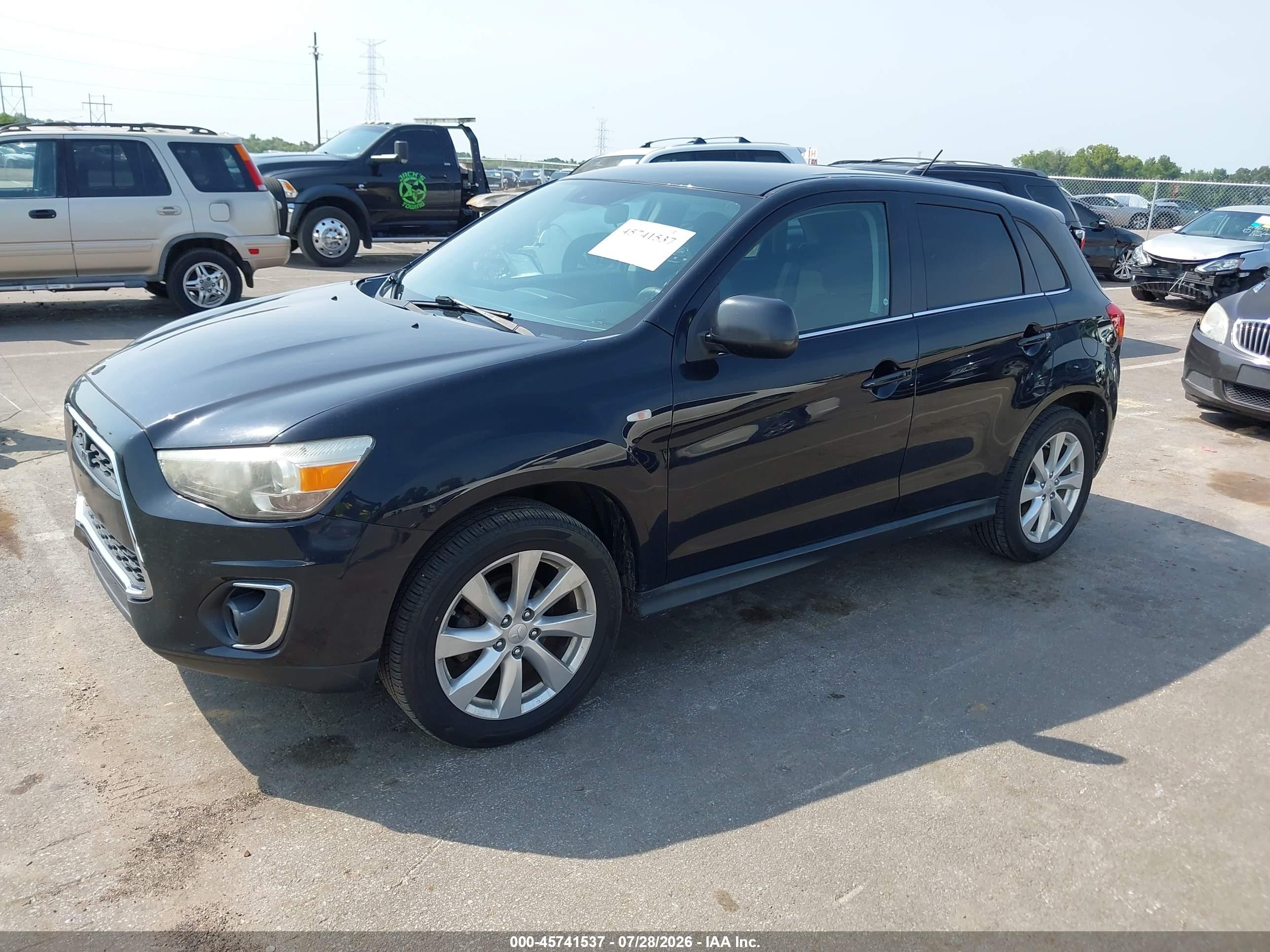 2014 Mitsubishi Outlander Sport Se Черный vin: 4A4AR4AU2EE026993
