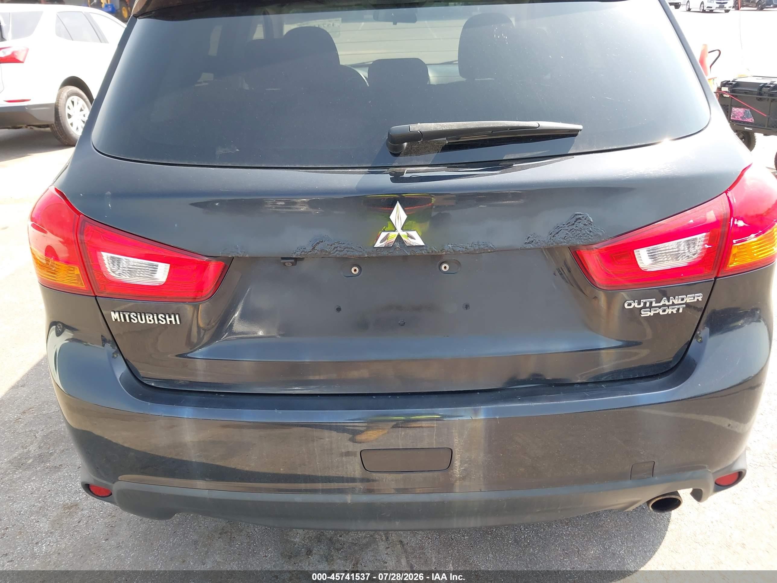 2014 Mitsubishi Outlander Sport Se Черный vin: 4A4AR4AU2EE026993