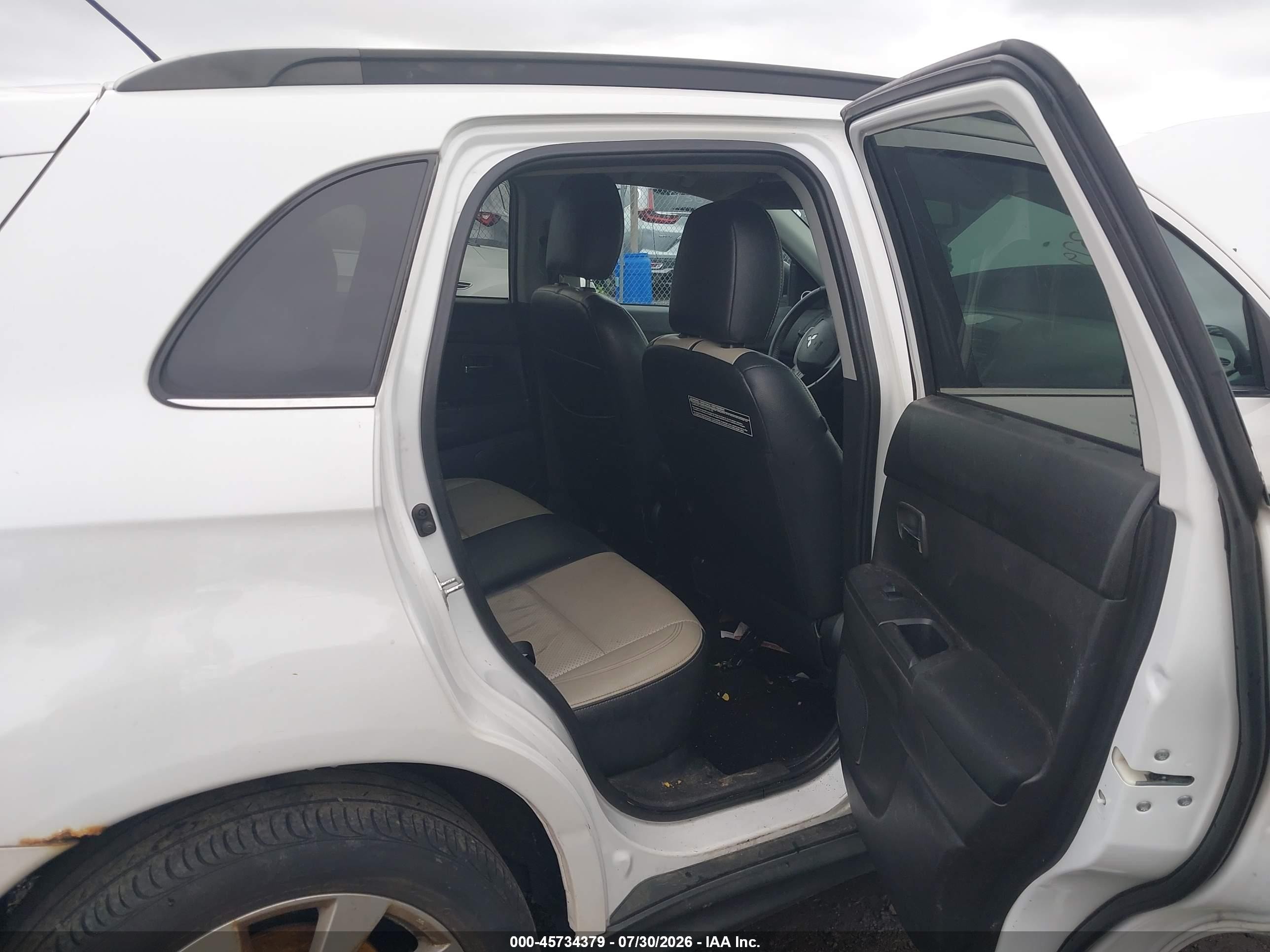2014 Mitsubishi Outlander Sport Se White vin: 4A4AR4AU2EE027609