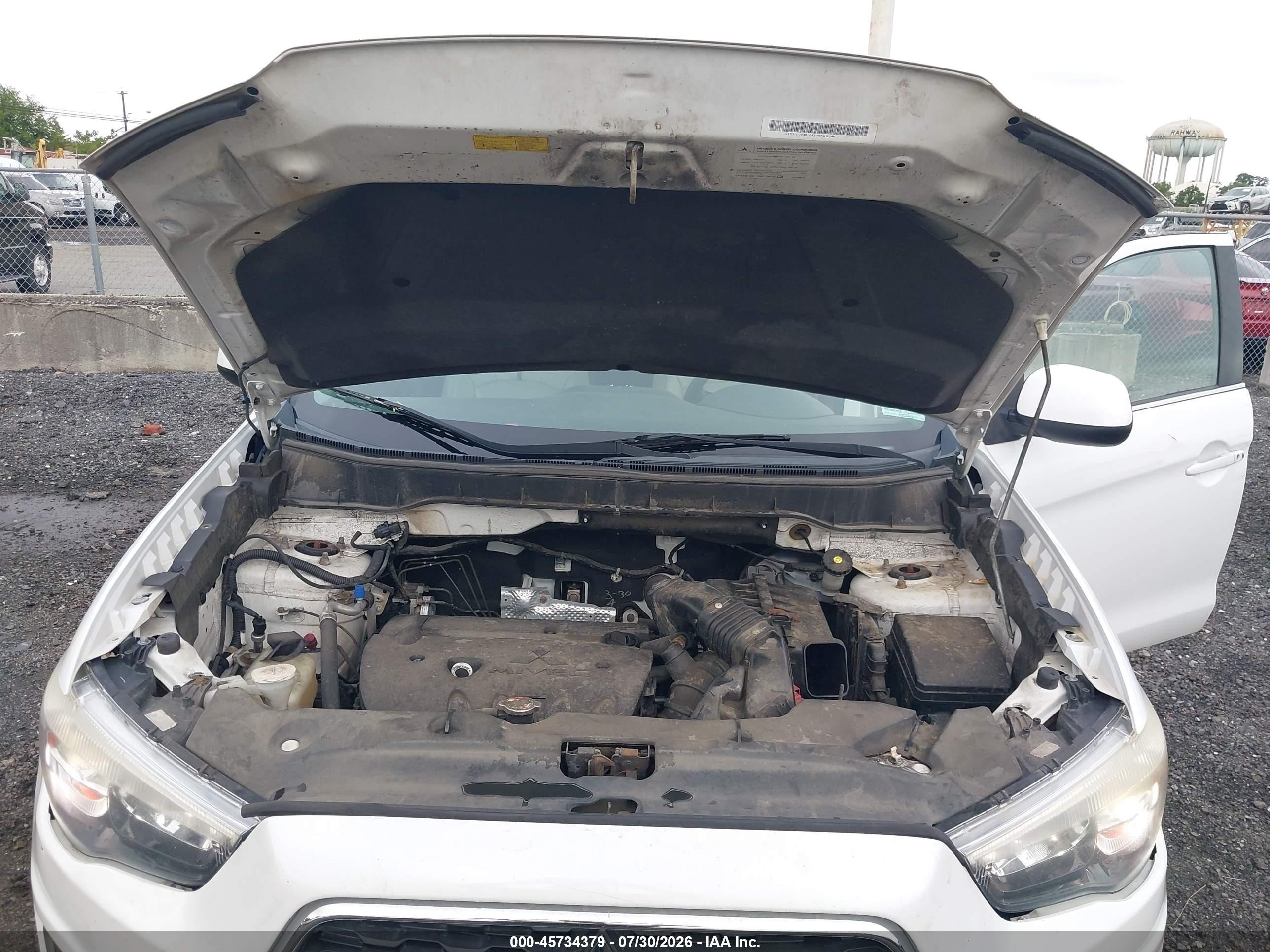 2014 Mitsubishi Outlander Sport Se White vin: 4A4AR4AU2EE027609