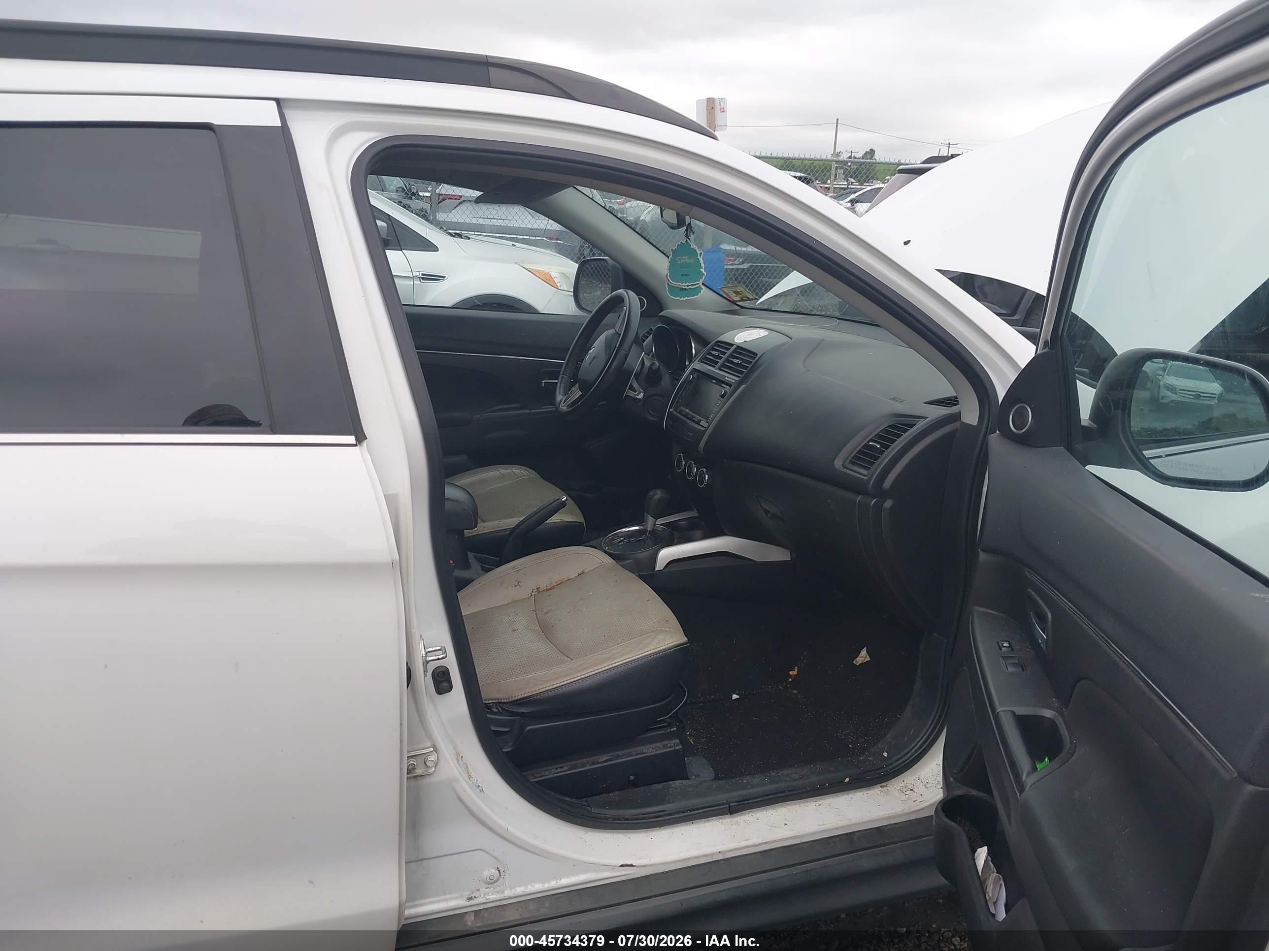 2014 Mitsubishi Outlander Sport Se White vin: 4A4AR4AU2EE027609