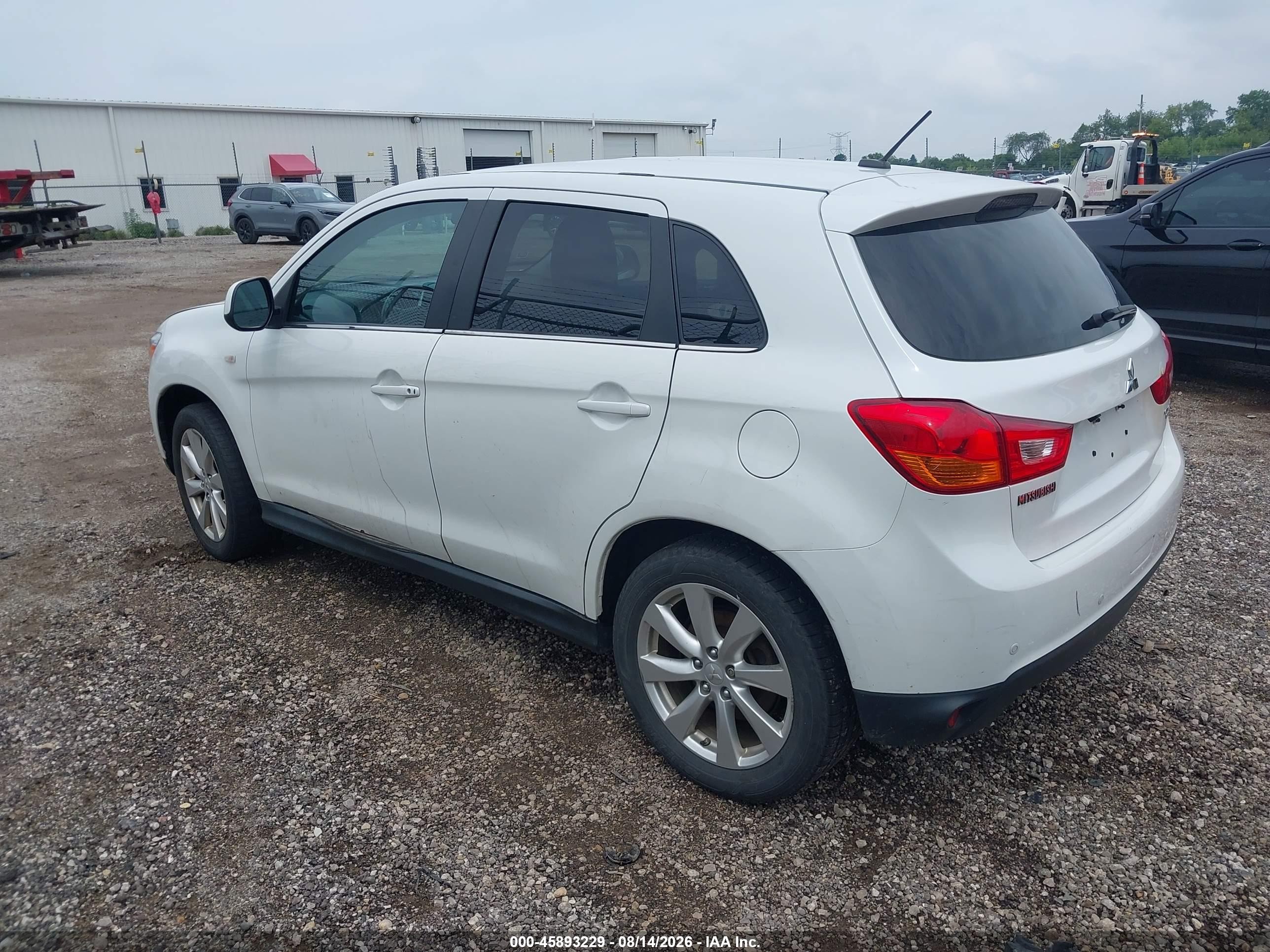 2015 Mitsubishi Outlander Sport Se White vin: 4A4AR4AU2FE042936