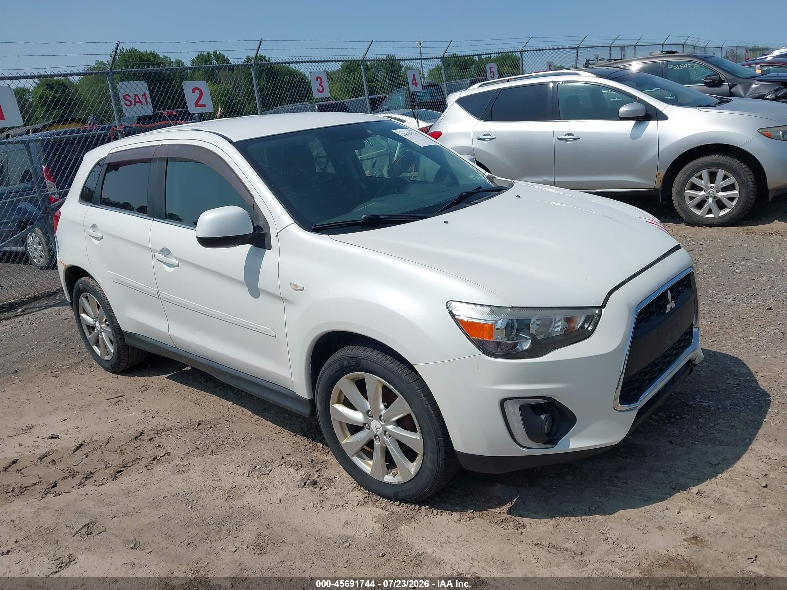 2015 Mitsubishi Outlander Sport Se White vin: 4A4AR4AU2FE057307
