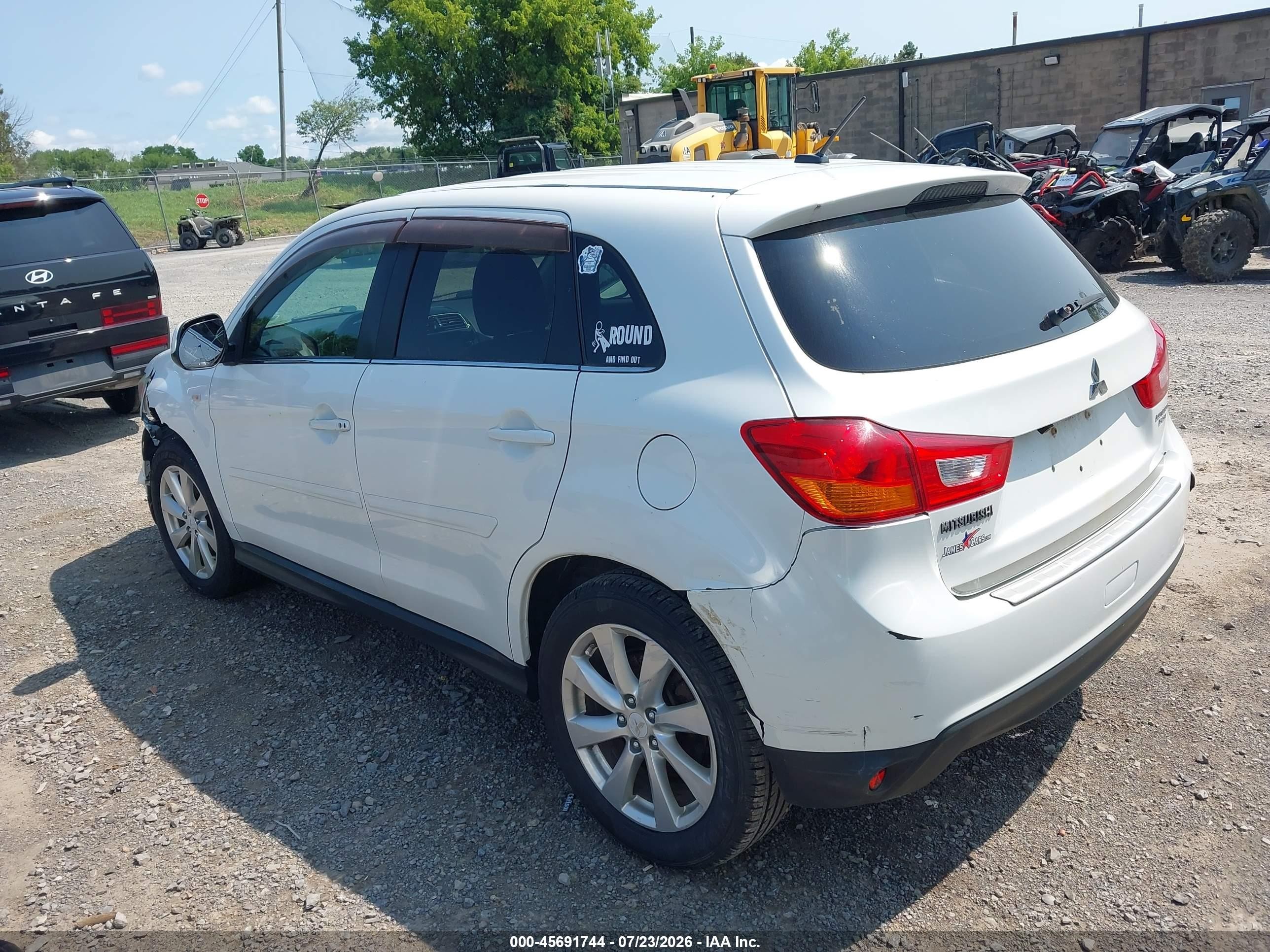 2015 Mitsubishi Outlander Sport Se White vin: 4A4AR4AU2FE057307
