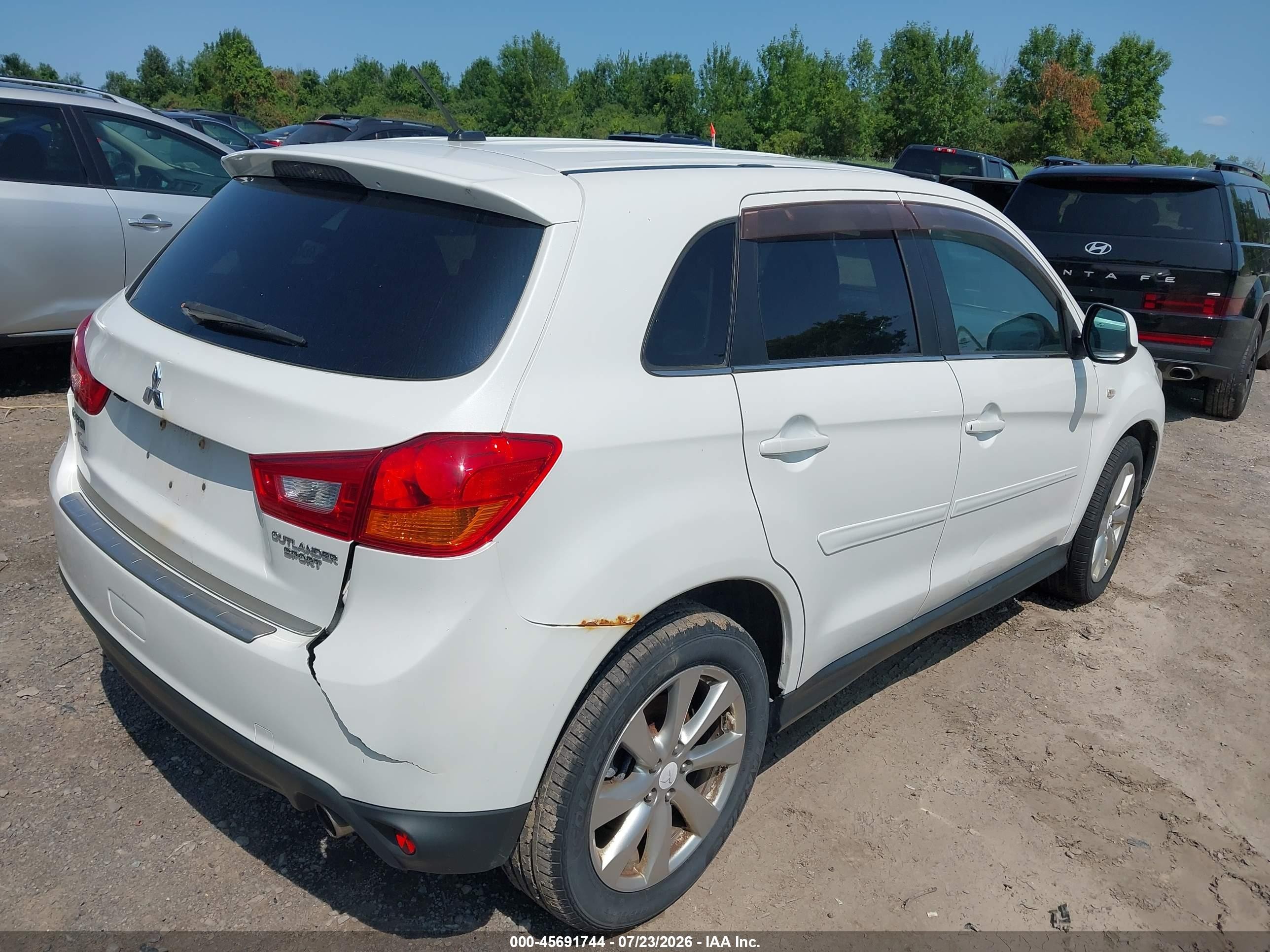 2015 Mitsubishi Outlander Sport Se White vin: 4A4AR4AU2FE057307
