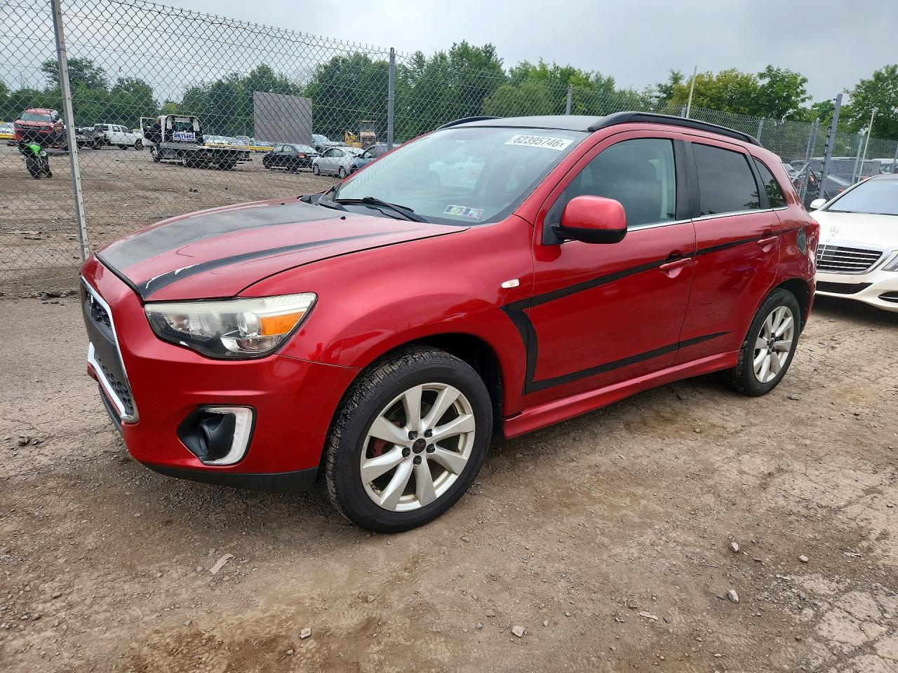 2013 Mitsubishi Outlander Sport Se Red vin: 4A4AR4AU4DE014617