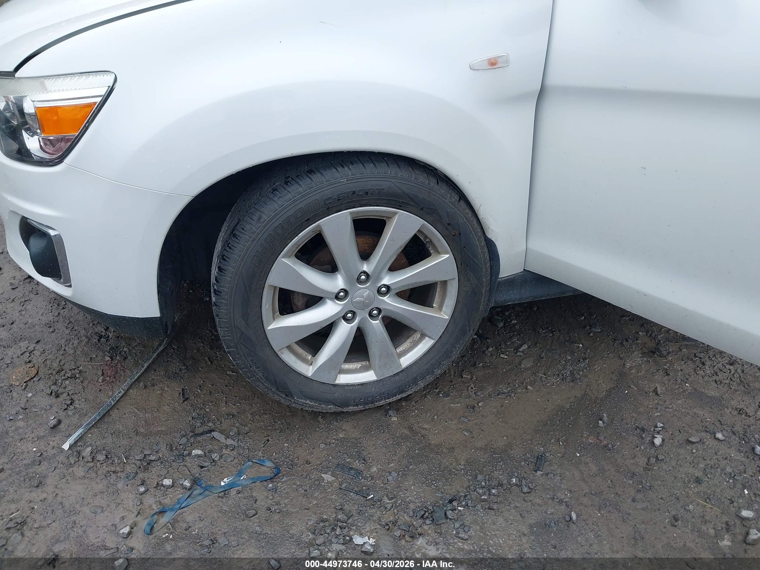 2014 Mitsubishi Outlander Sport Se White vin: 4A4AR4AU4EE018474