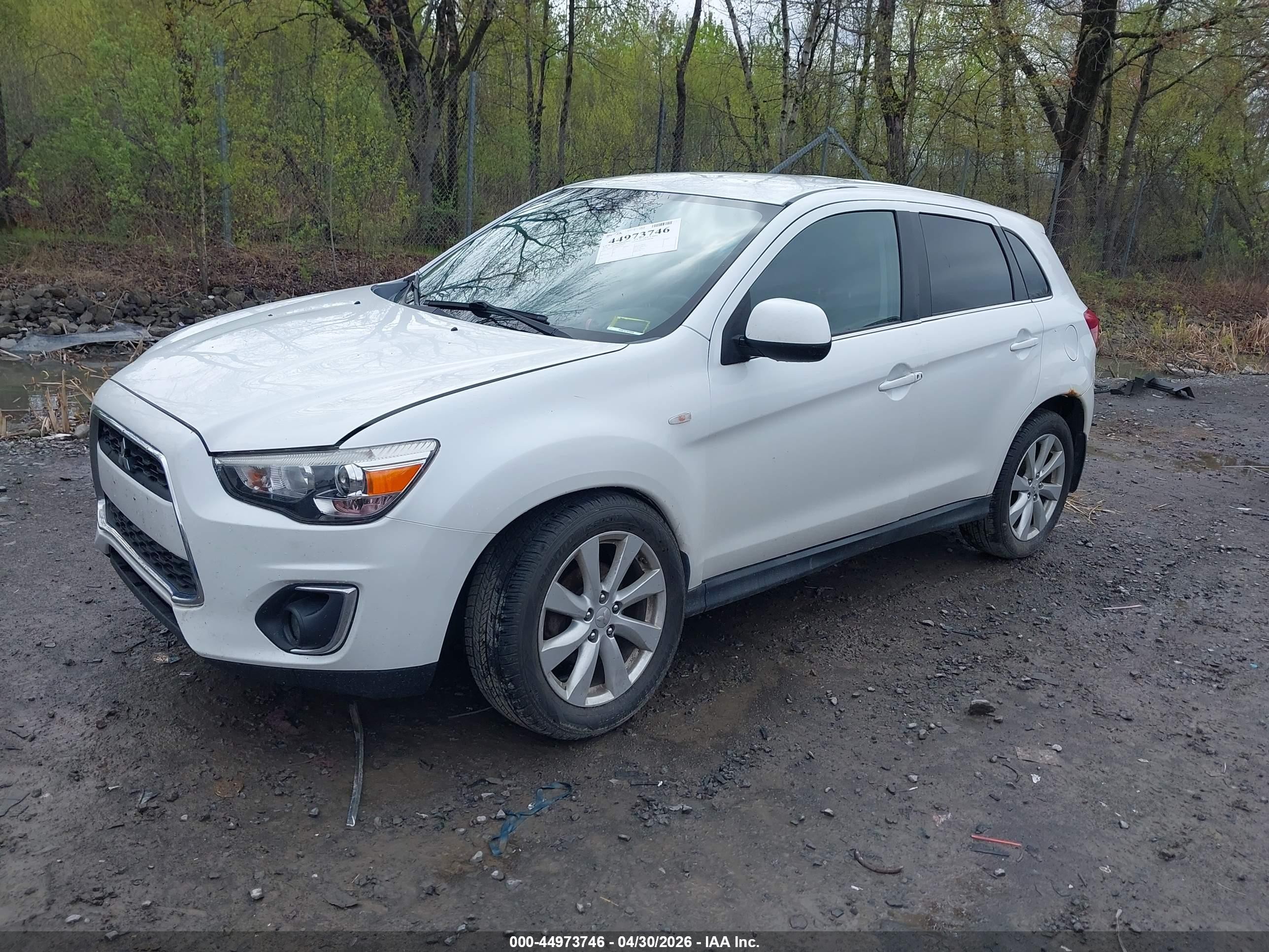 2014 Mitsubishi Outlander Sport Se White vin: 4A4AR4AU4EE018474
