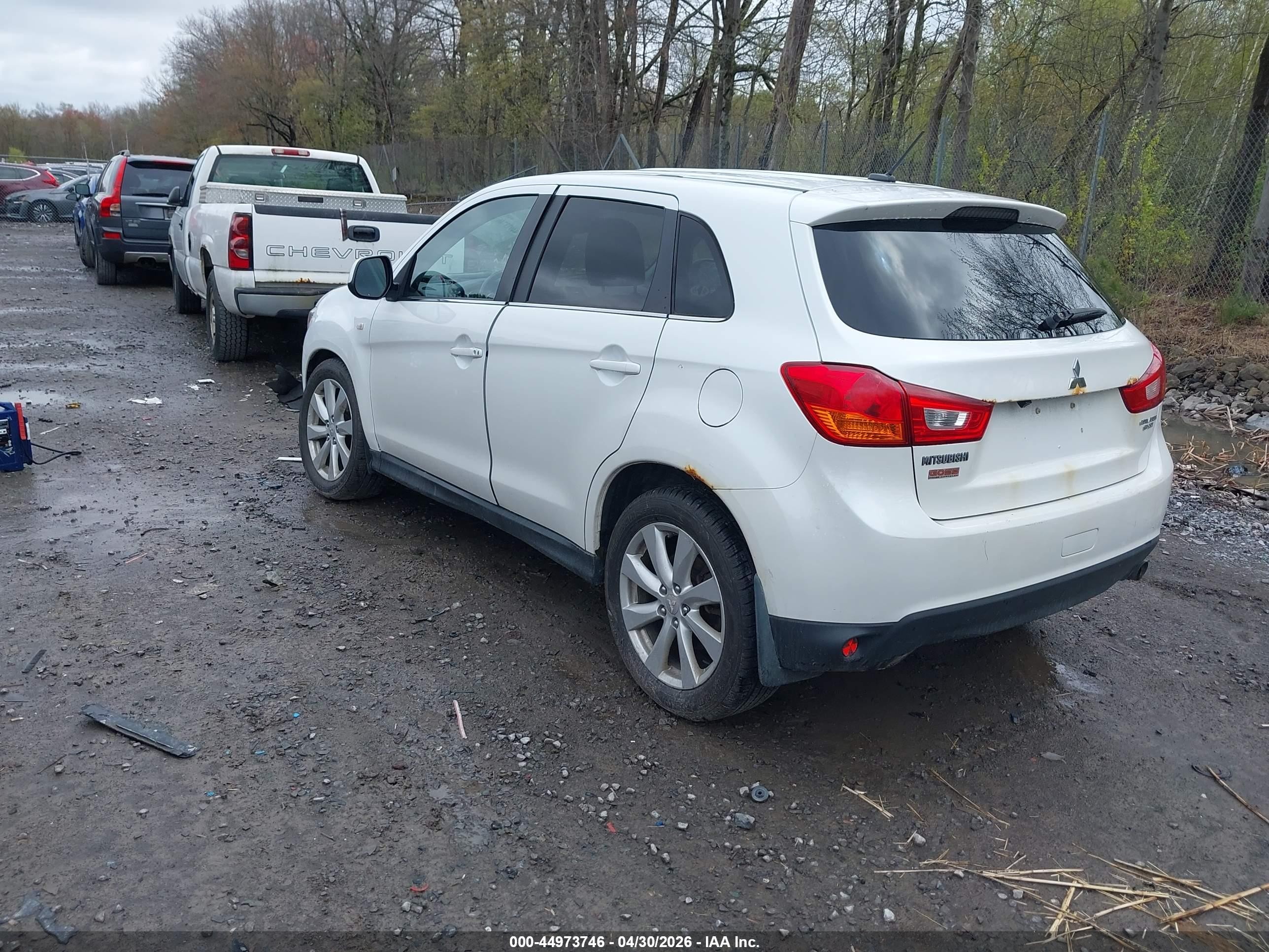 2014 Mitsubishi Outlander Sport Se White vin: 4A4AR4AU4EE018474