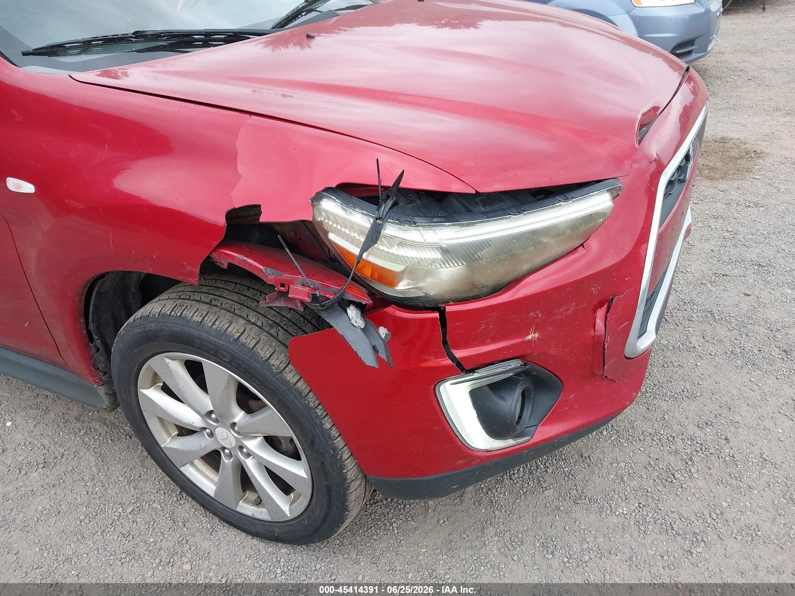 2015 Mitsubishi Outlander Sport Se Maroon vin: 4A4AR4AU4FE006570