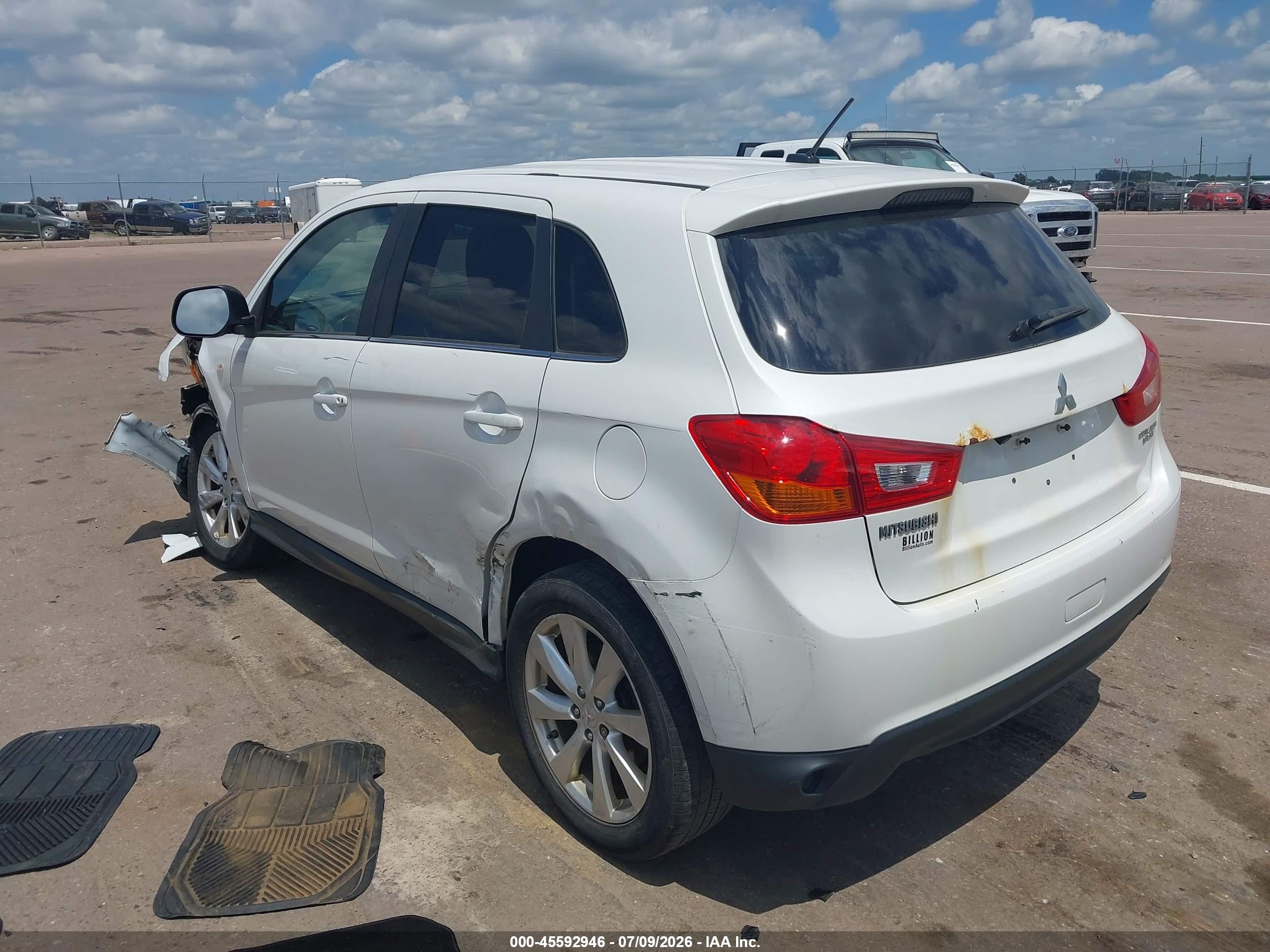 2015 Mitsubishi Outlander Sport Se Белый vin: 4A4AR4AU4FE016192