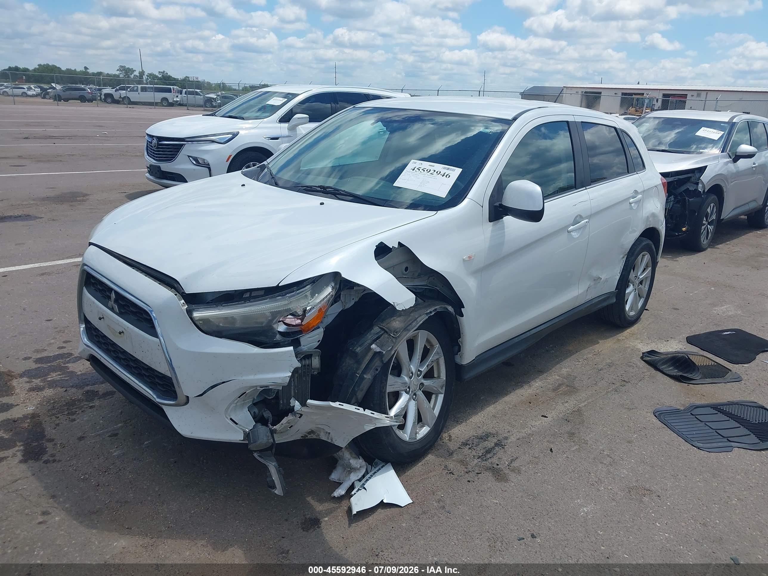 2015 Mitsubishi Outlander Sport Se Белый vin: 4A4AR4AU4FE016192