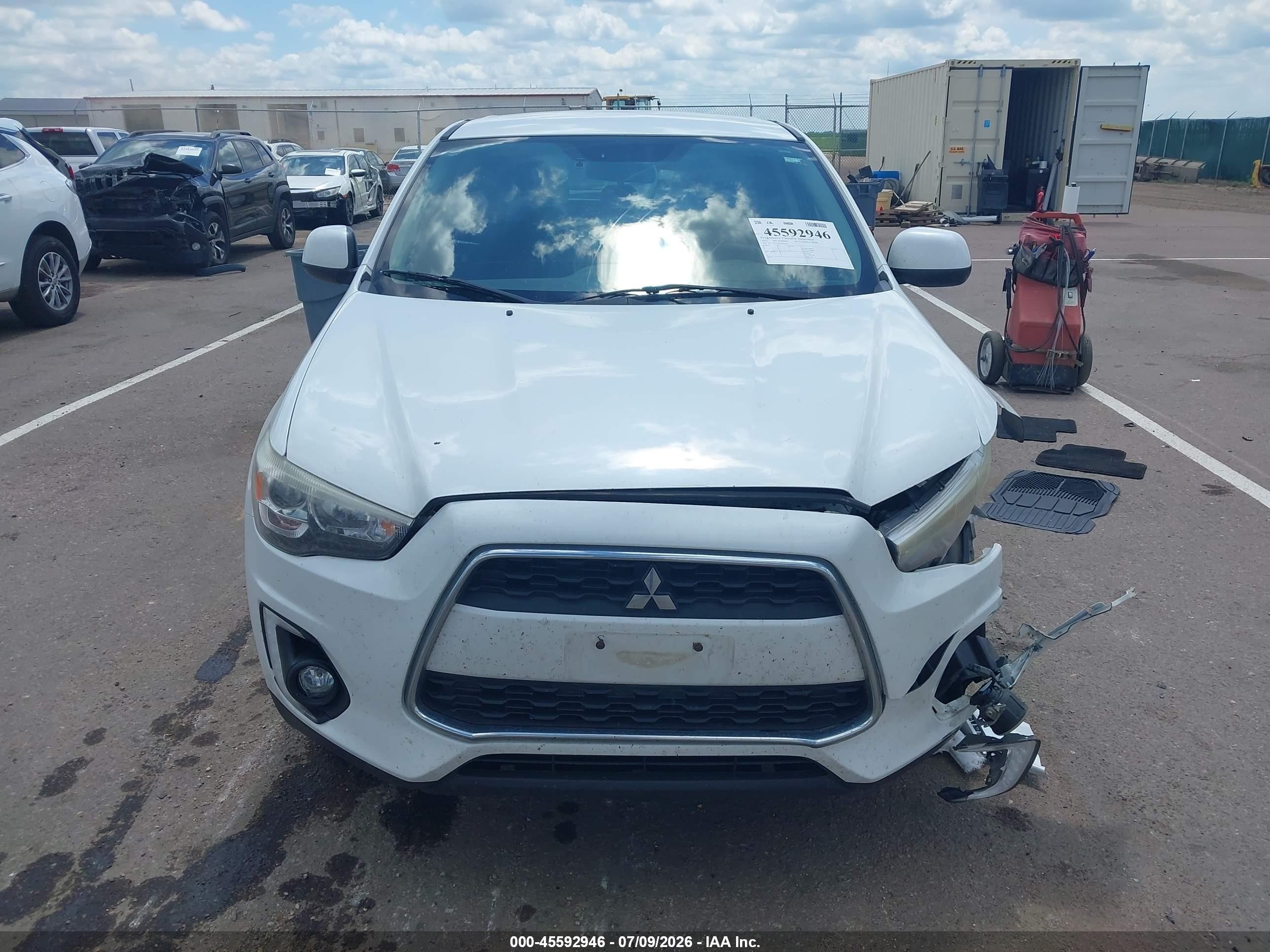 2015 Mitsubishi Outlander Sport Se Белый vin: 4A4AR4AU4FE016192